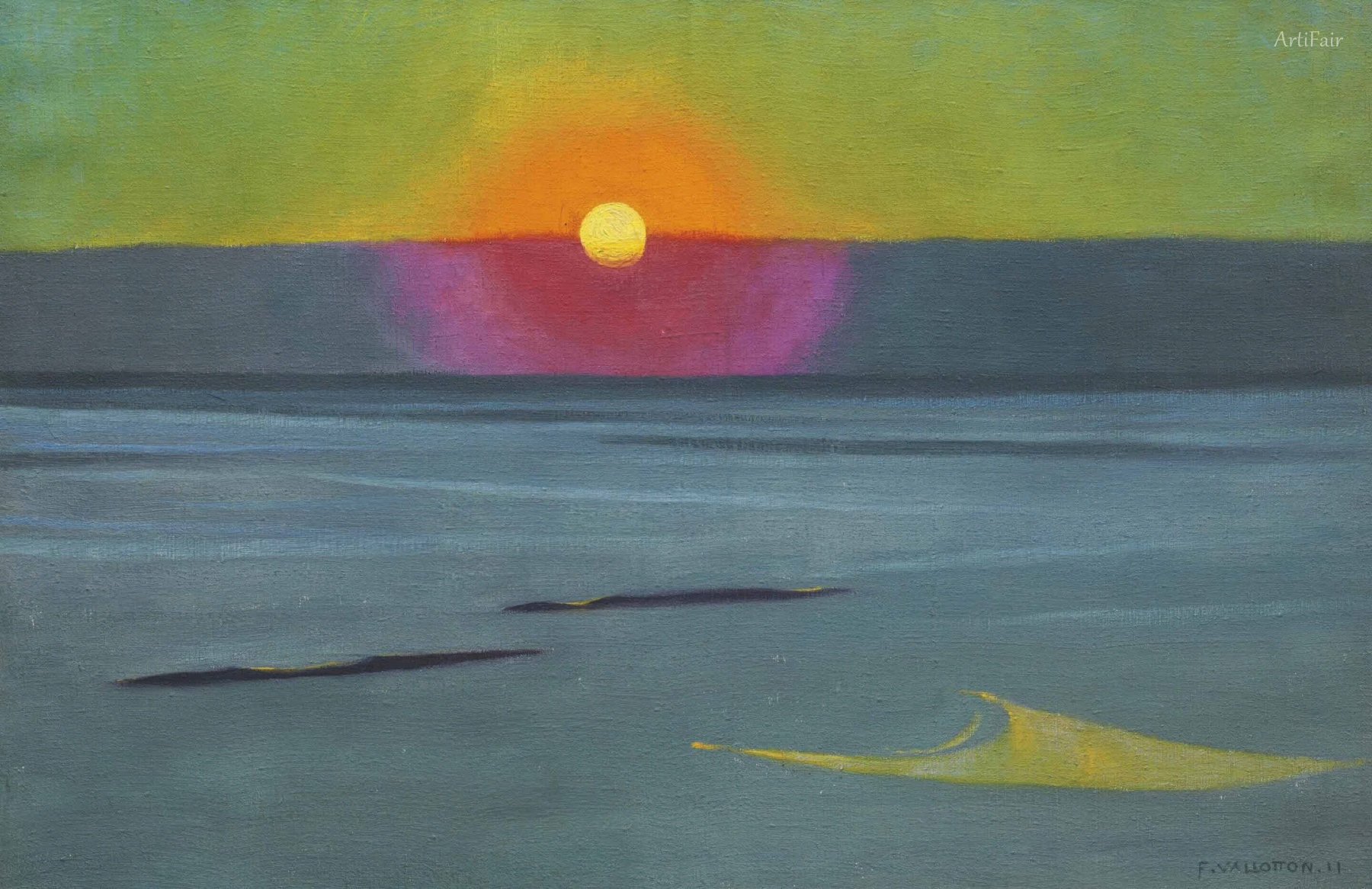雾中夕阳