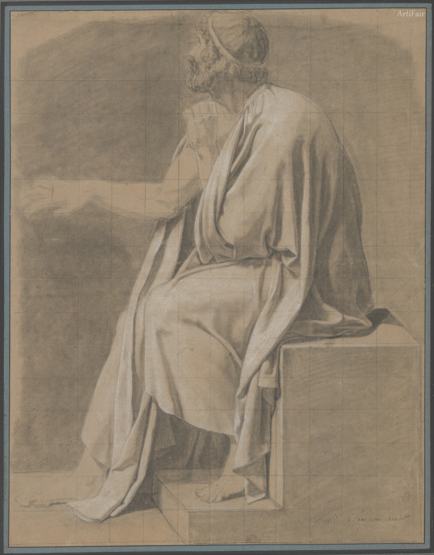 Figure Study for The Death of Socrates