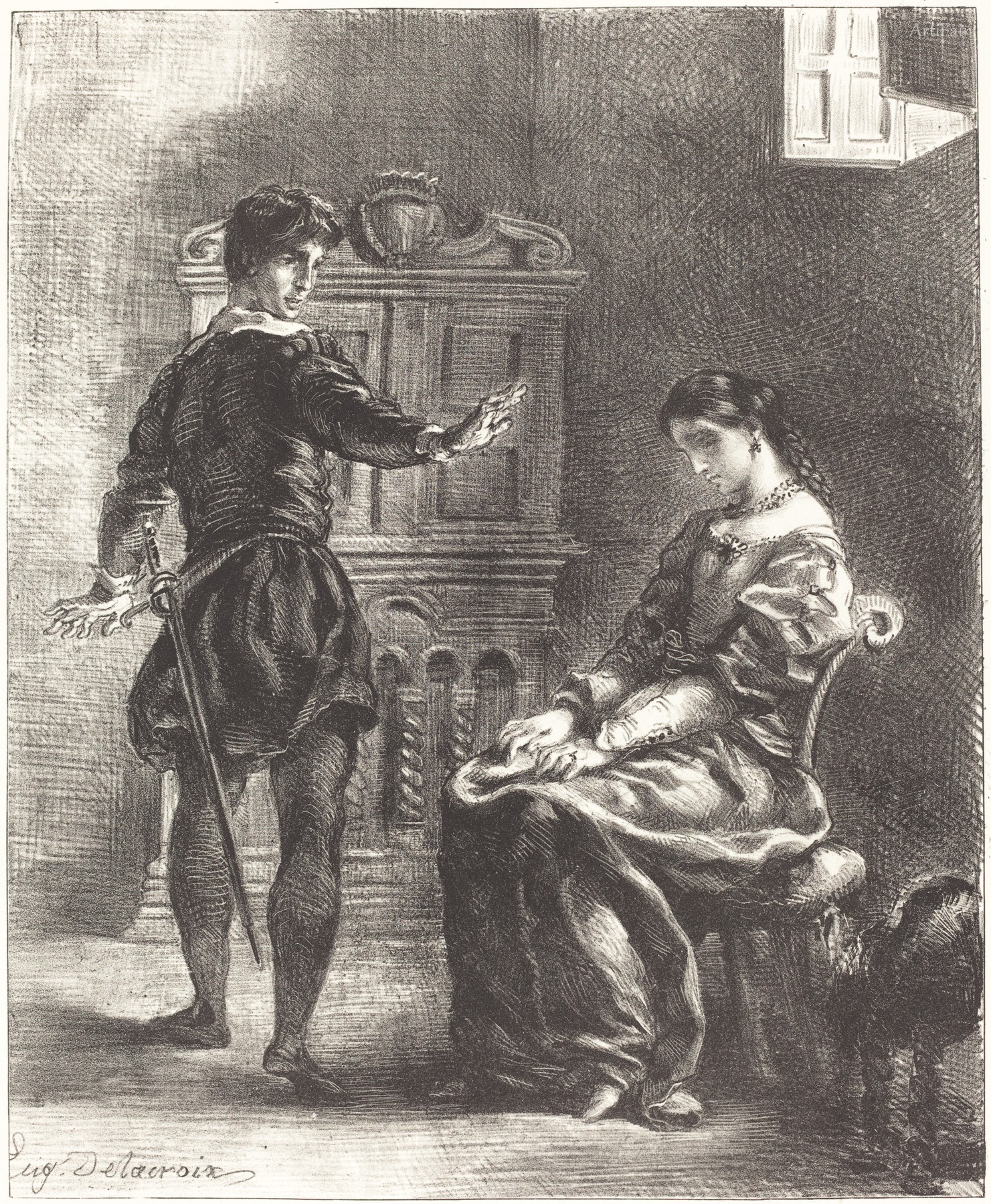 Hamlet y Ofelia (Acto III, Escena I)