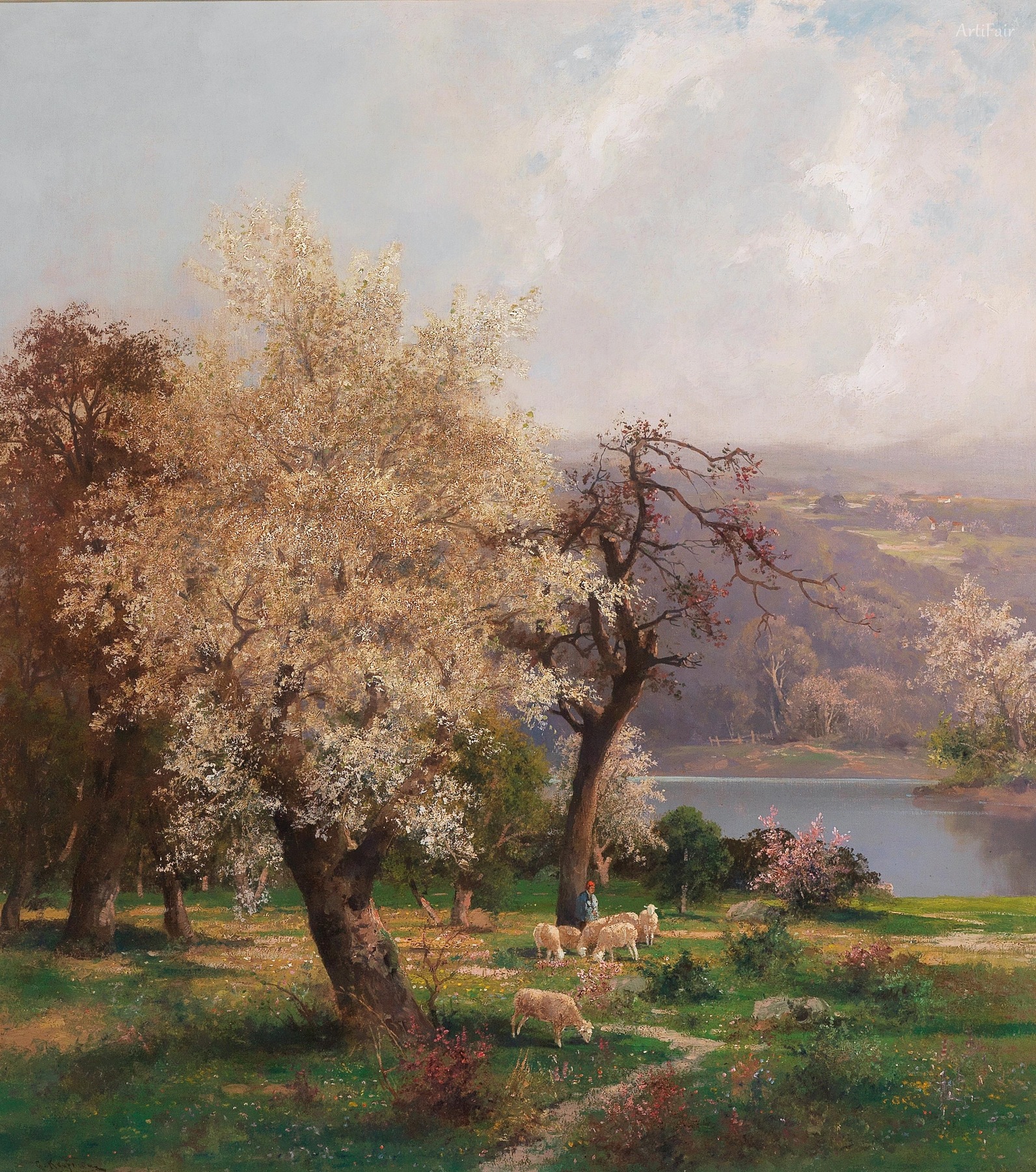 A Lake Landscape in Spring
