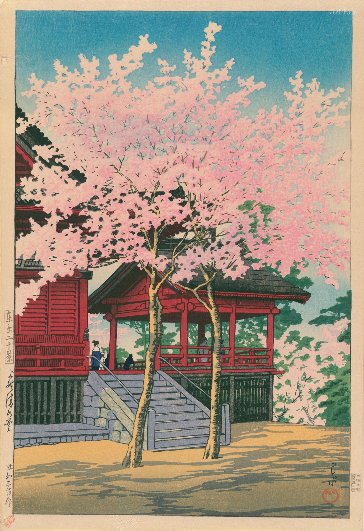 东京二十景 上野清水堂 1928年