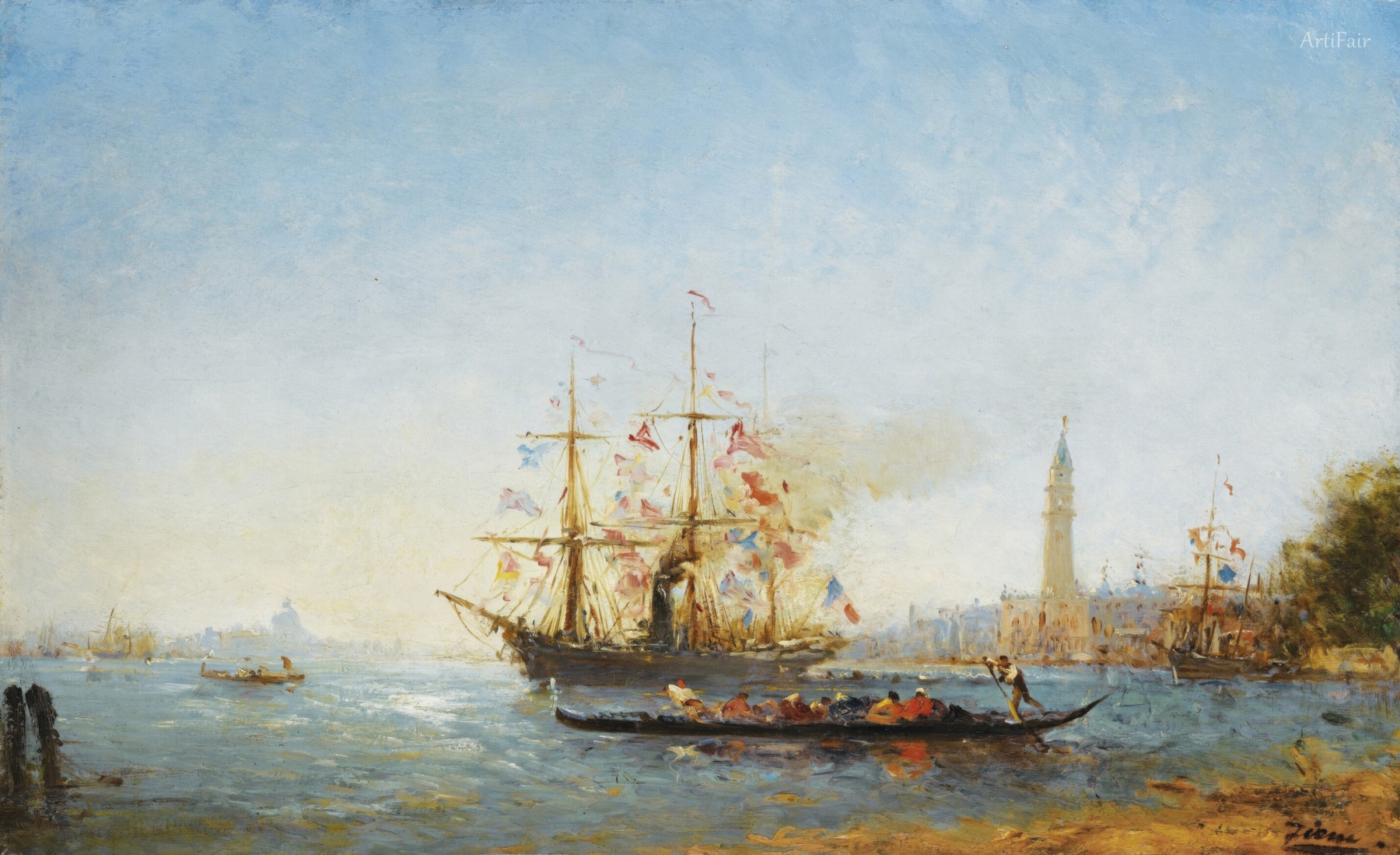 A Cannon Shot in the Lagoon, Venice