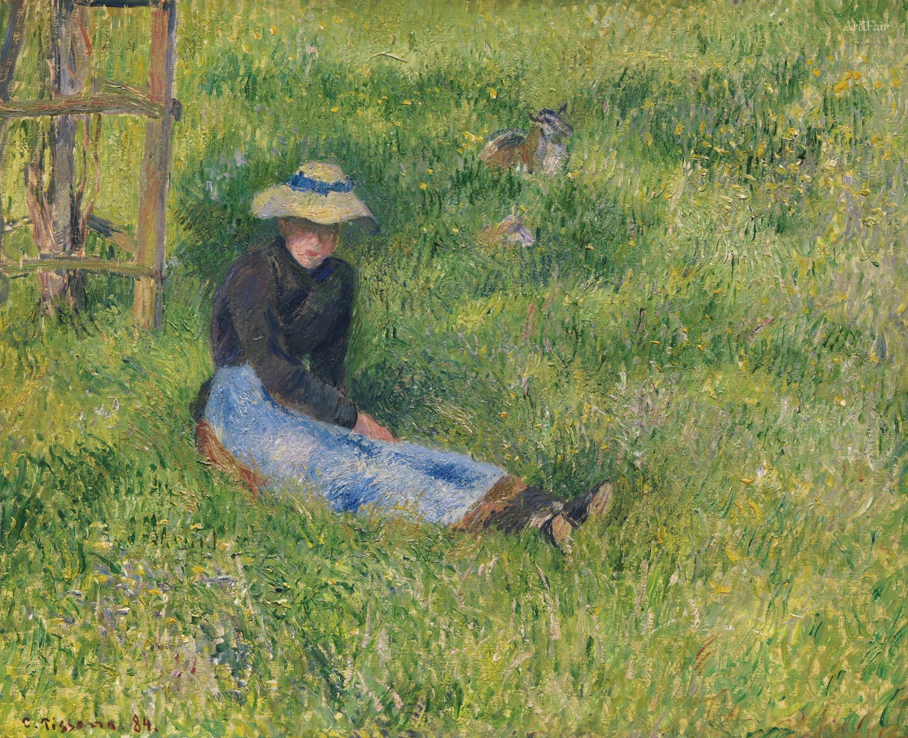 Seated Peasant Woman and Goat
