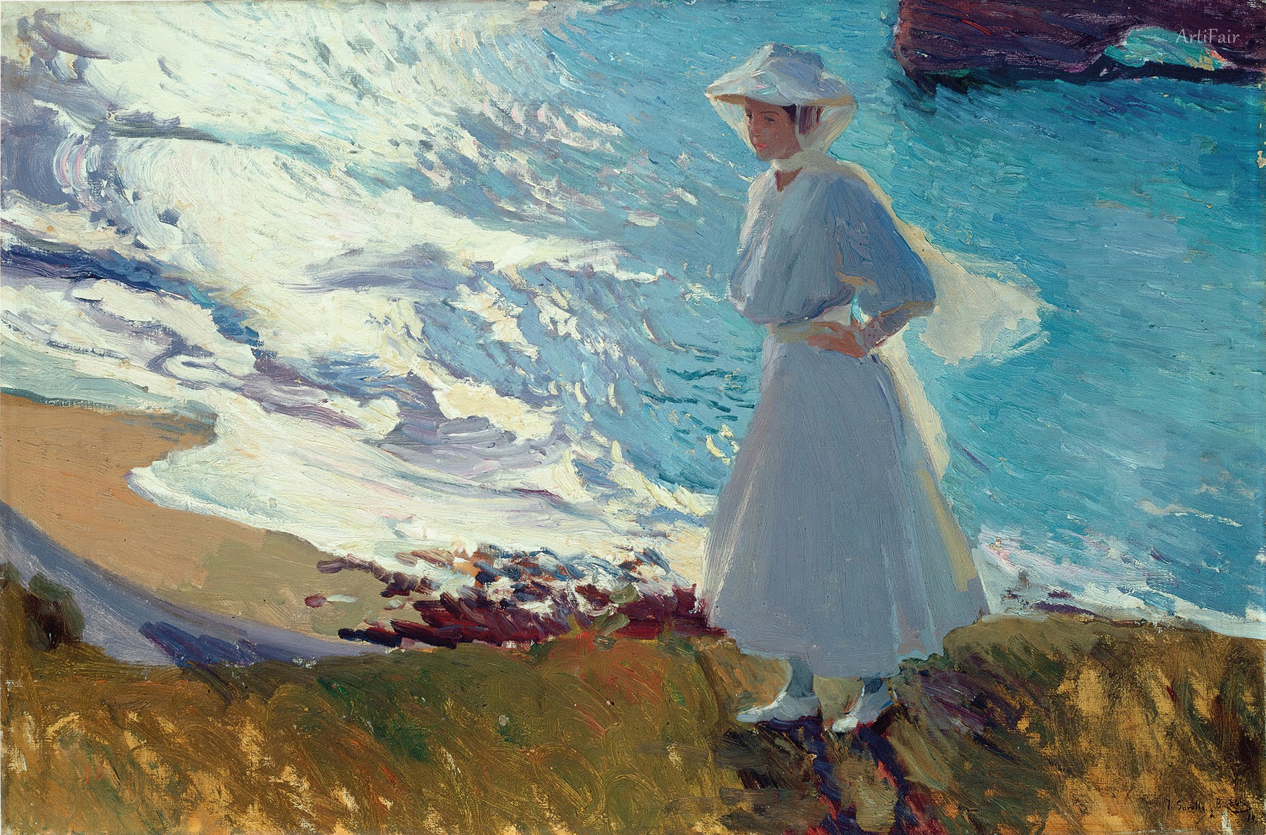 María sulla spiaggia di Biarritz o Controsole