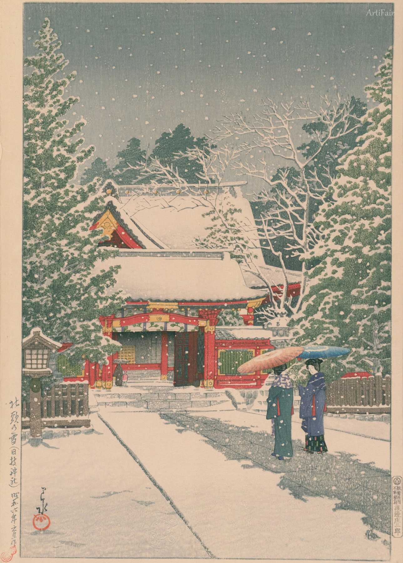社头之雪(日枝神社) 1931