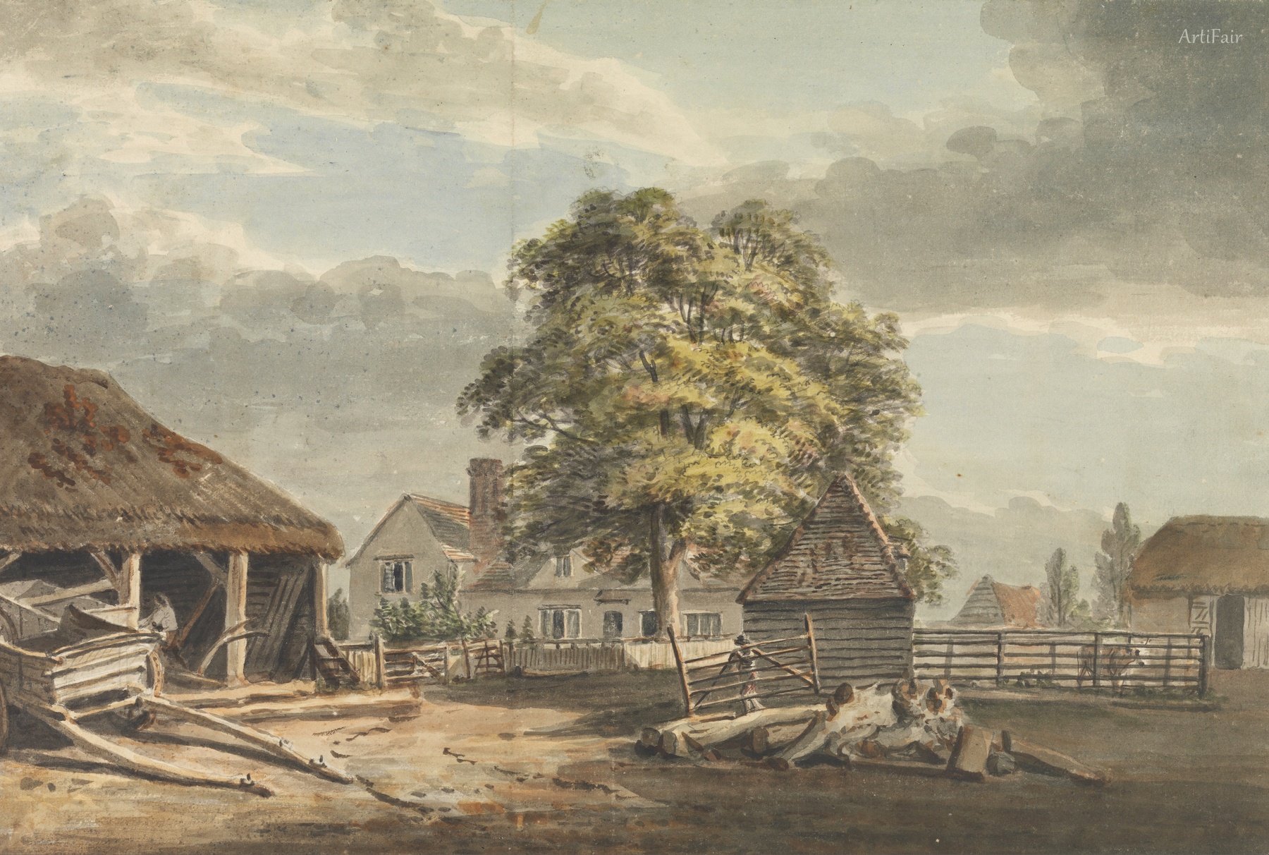 그레이트 윈저 공원의 목재 야적장 1792