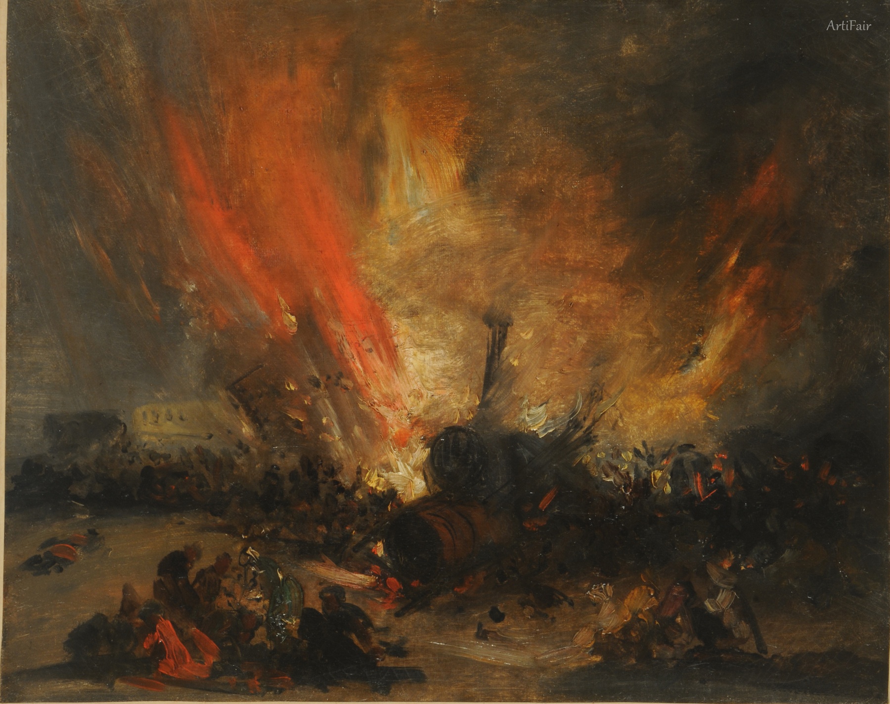Explosion of a Locomotive 1843