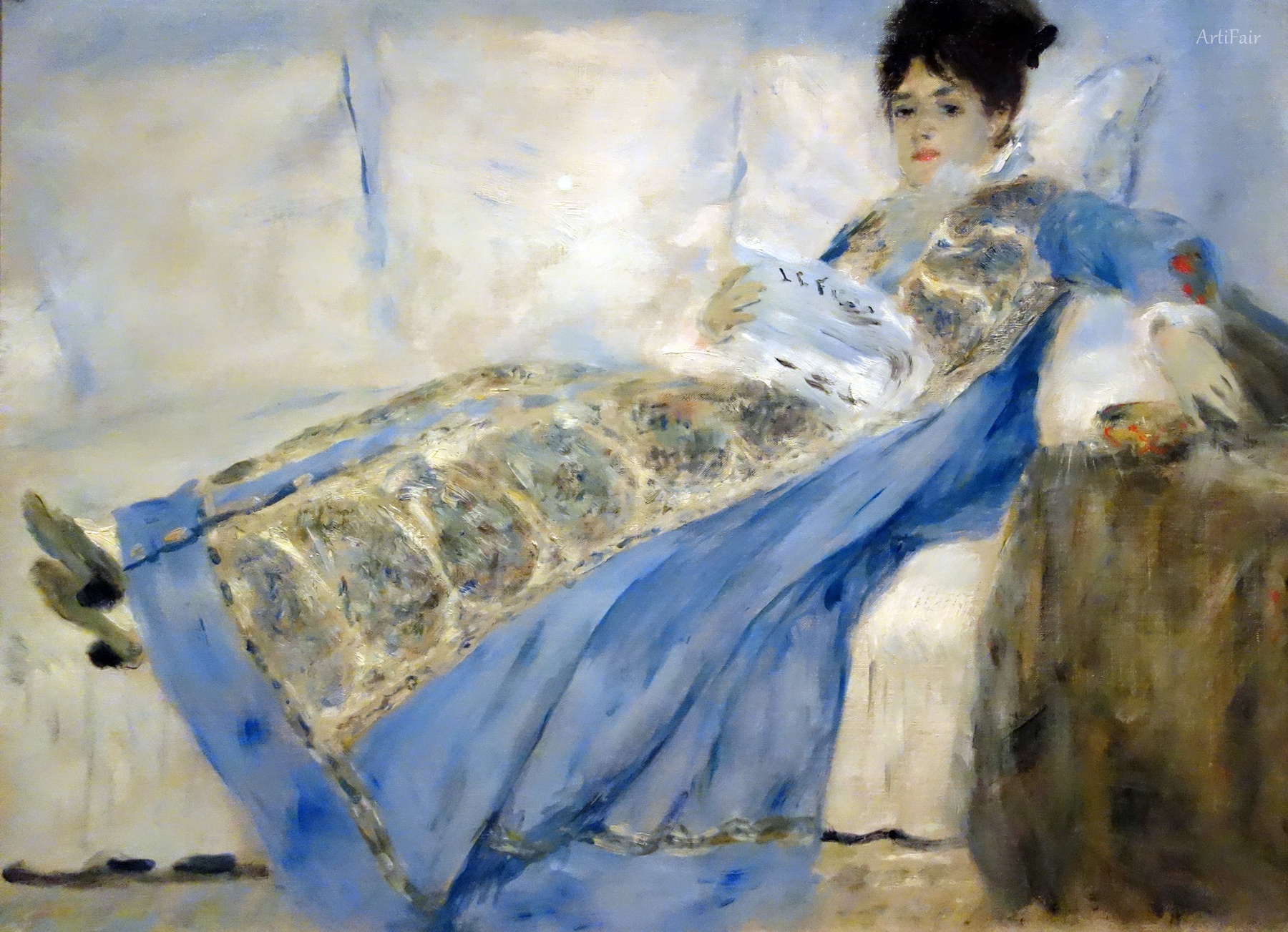 Madame Claude Monet Reading Le Figaro