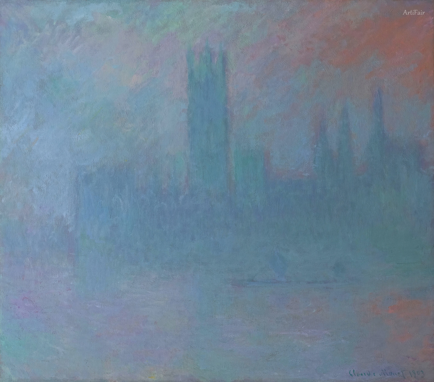 Houses of Parliament in the Fog