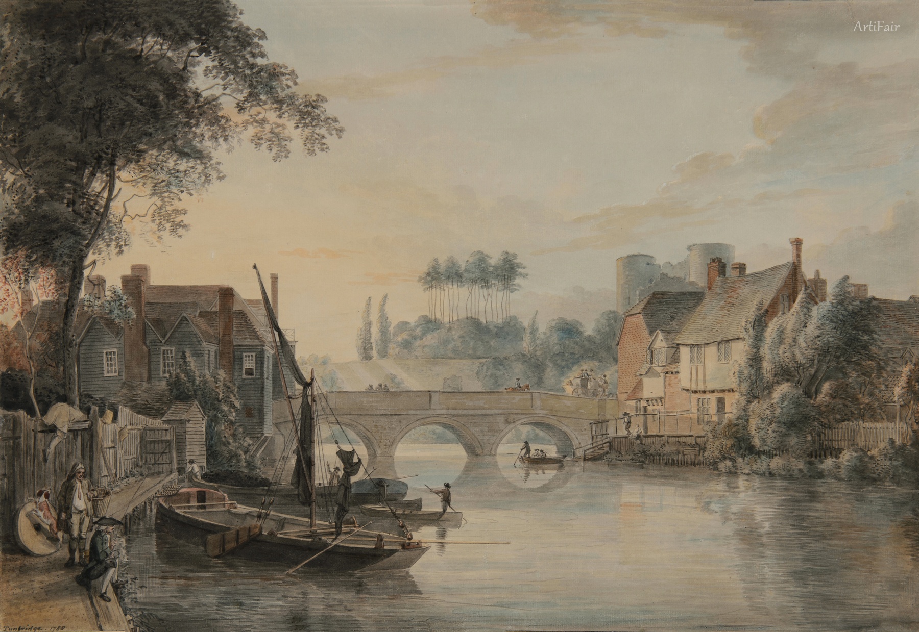 Pohled na Tunbridge, Kent, 1788