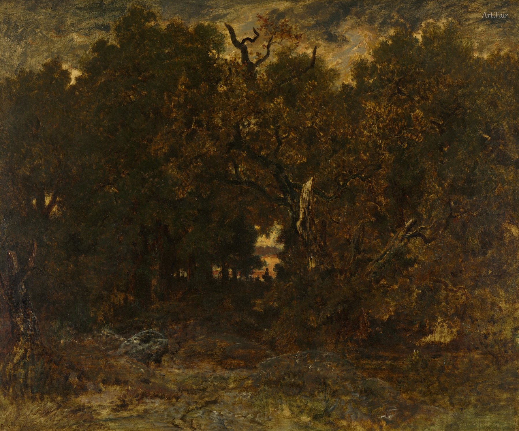 Leaving the Forest, Fontainebleau Setting Sun