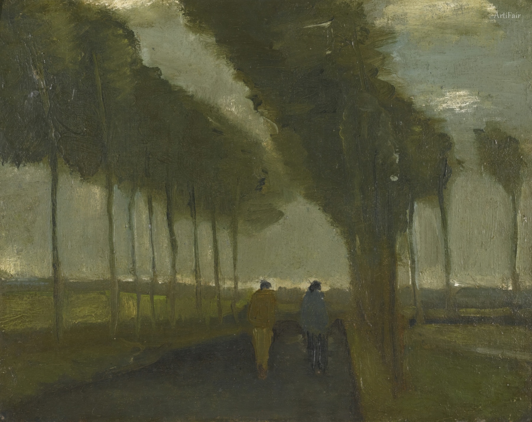 The alley of two walkers