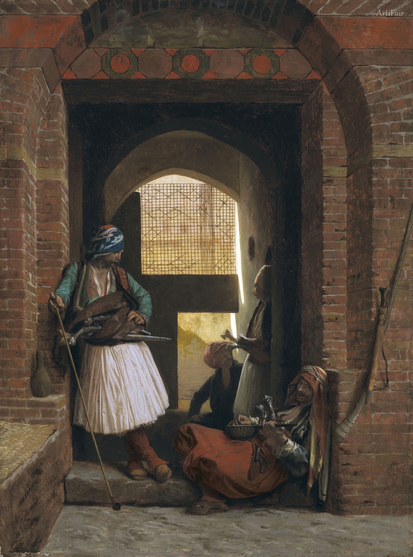 Corps de garde d'arnautes au Caire 1861