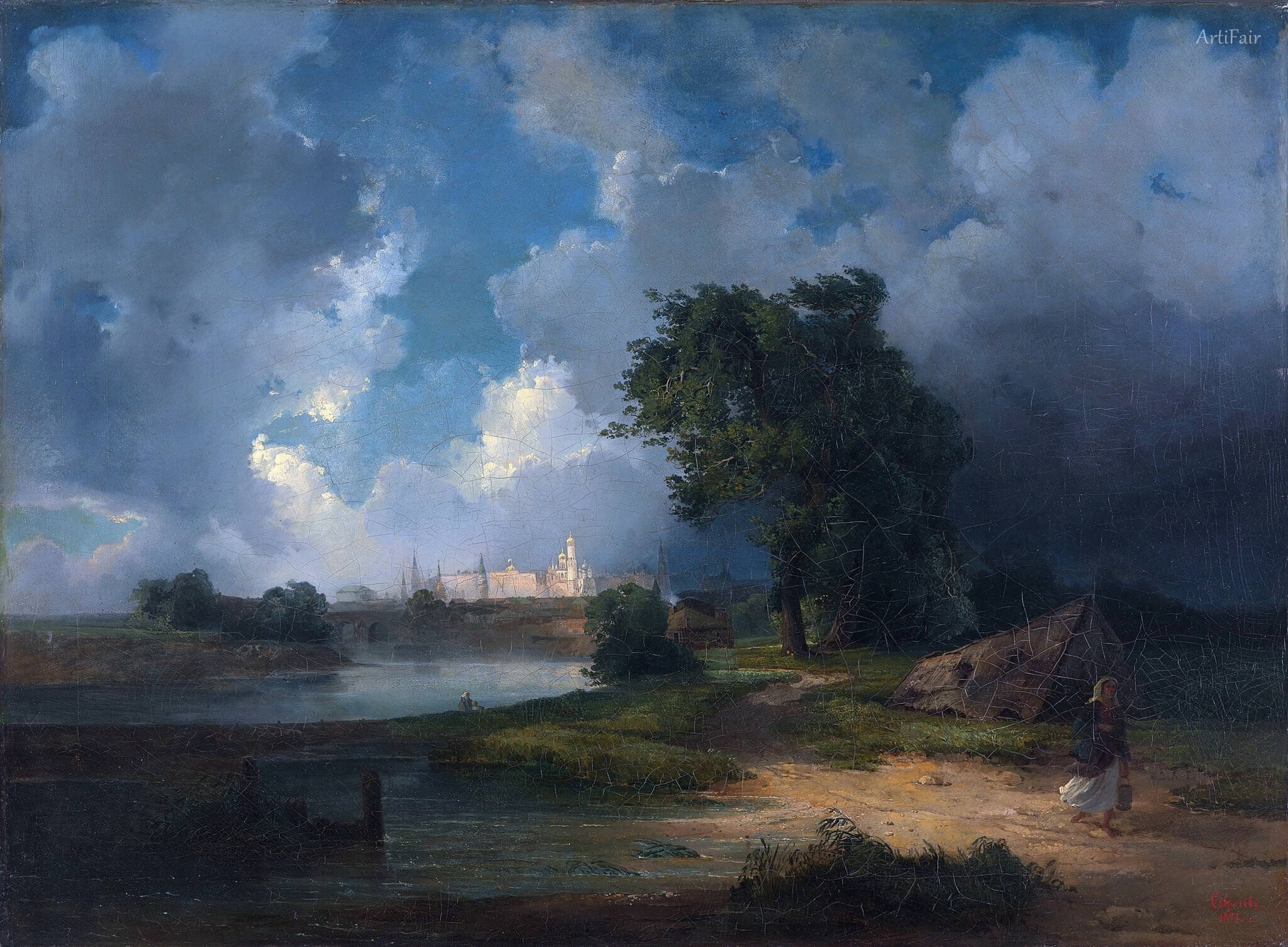 View of the Kremlin in Stormy Weather 1851