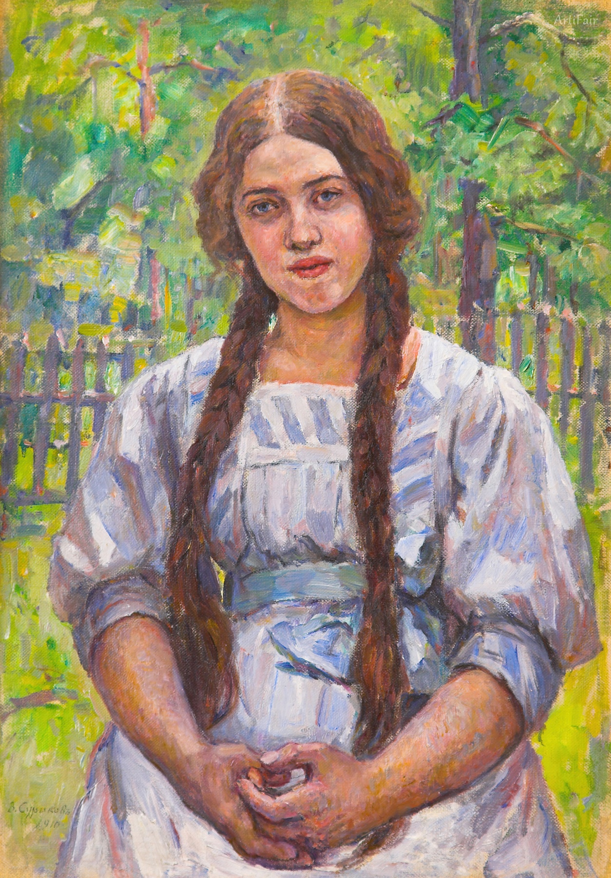 Dívka s copy. Portrét A.A. Dobrynskaya