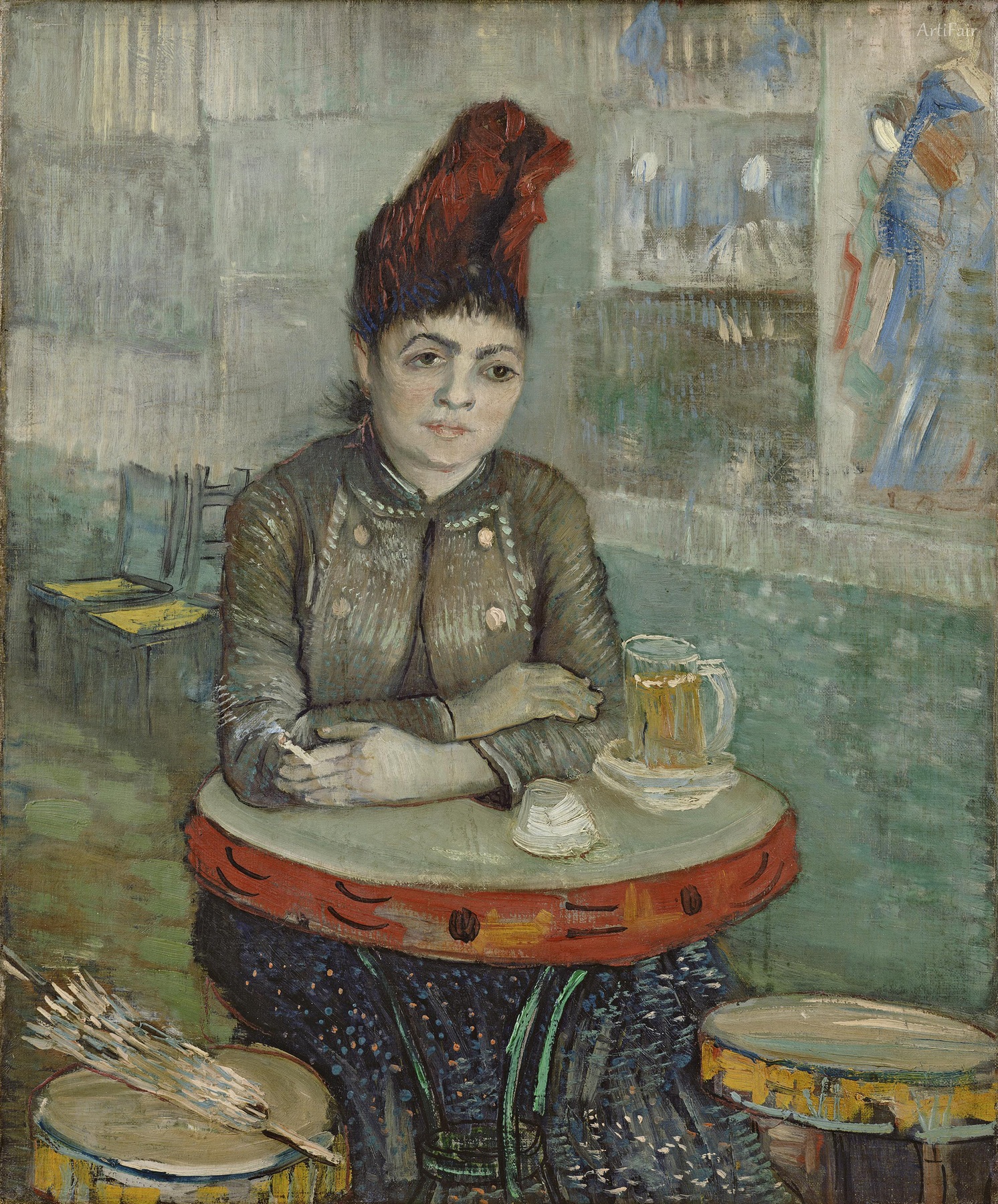 In the café Agostina Segatori in Le tambourin