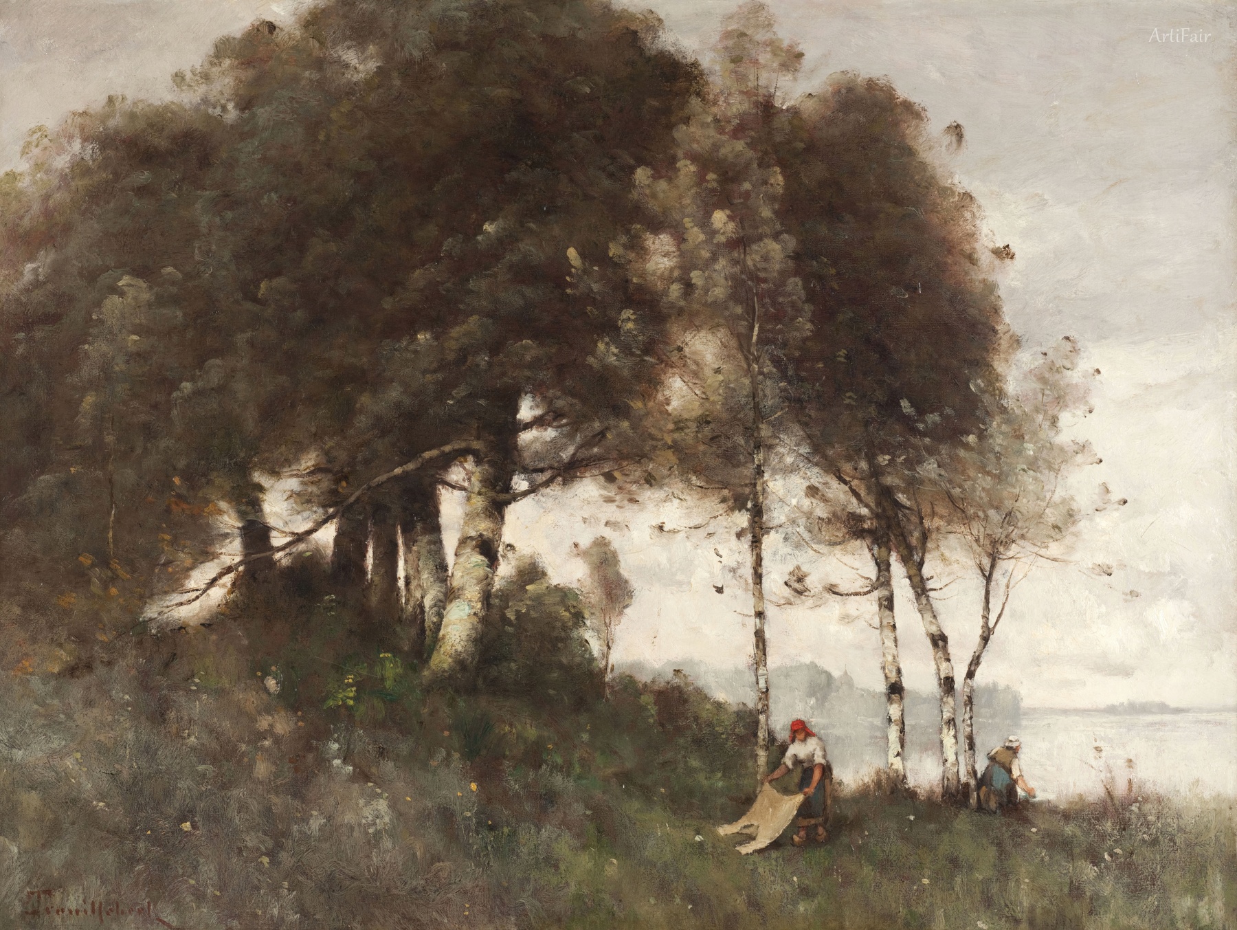 Paesaggio con Lavandaie