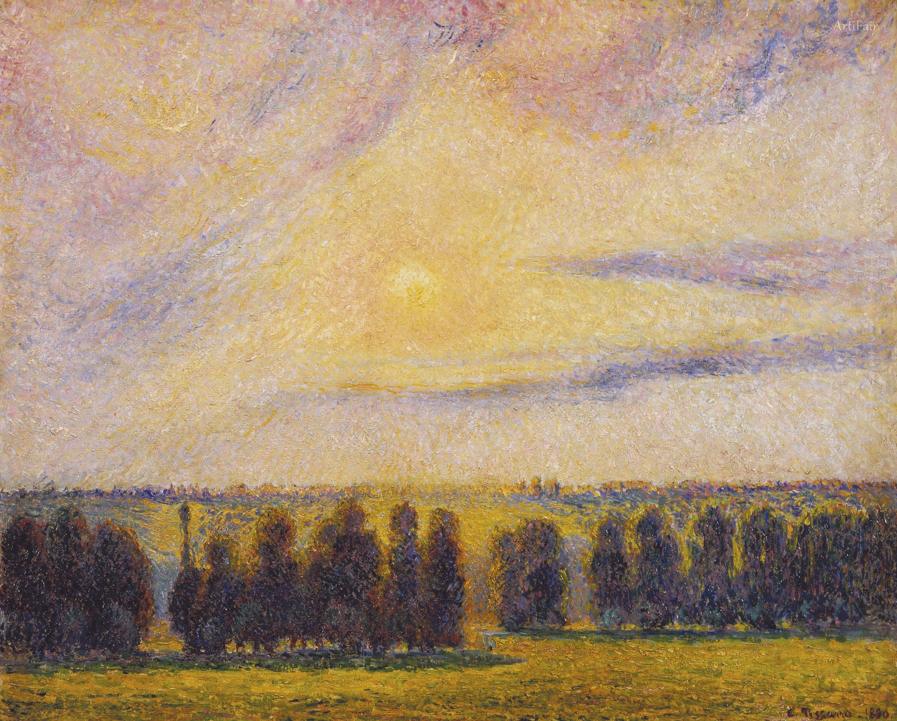 Sunset at Eragny