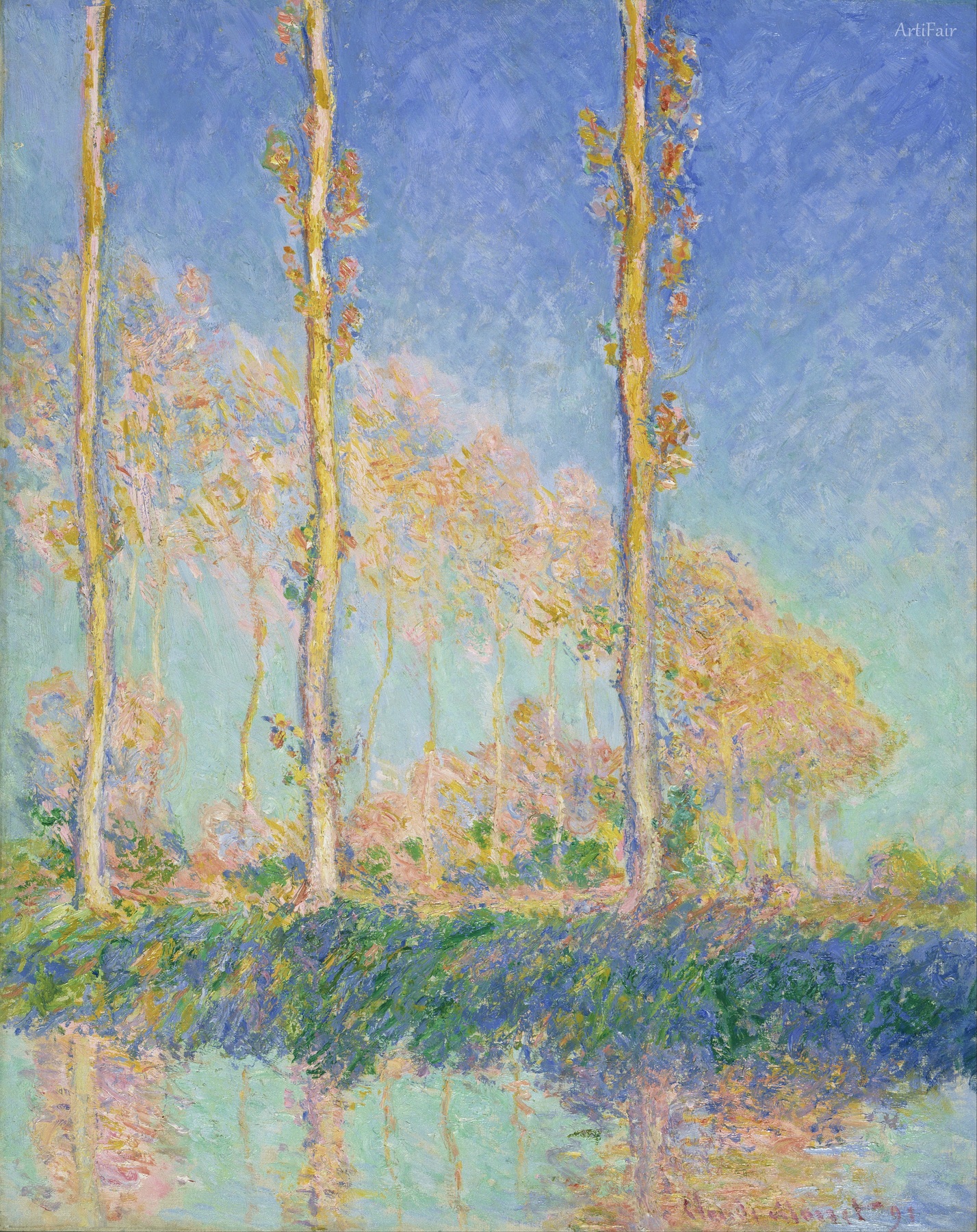 Three Trees, Autumn, Pink Effect