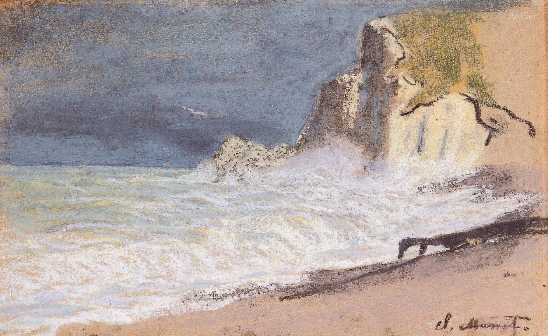 Manneport, Etretat - Amont Cliff, Drsné Počasí