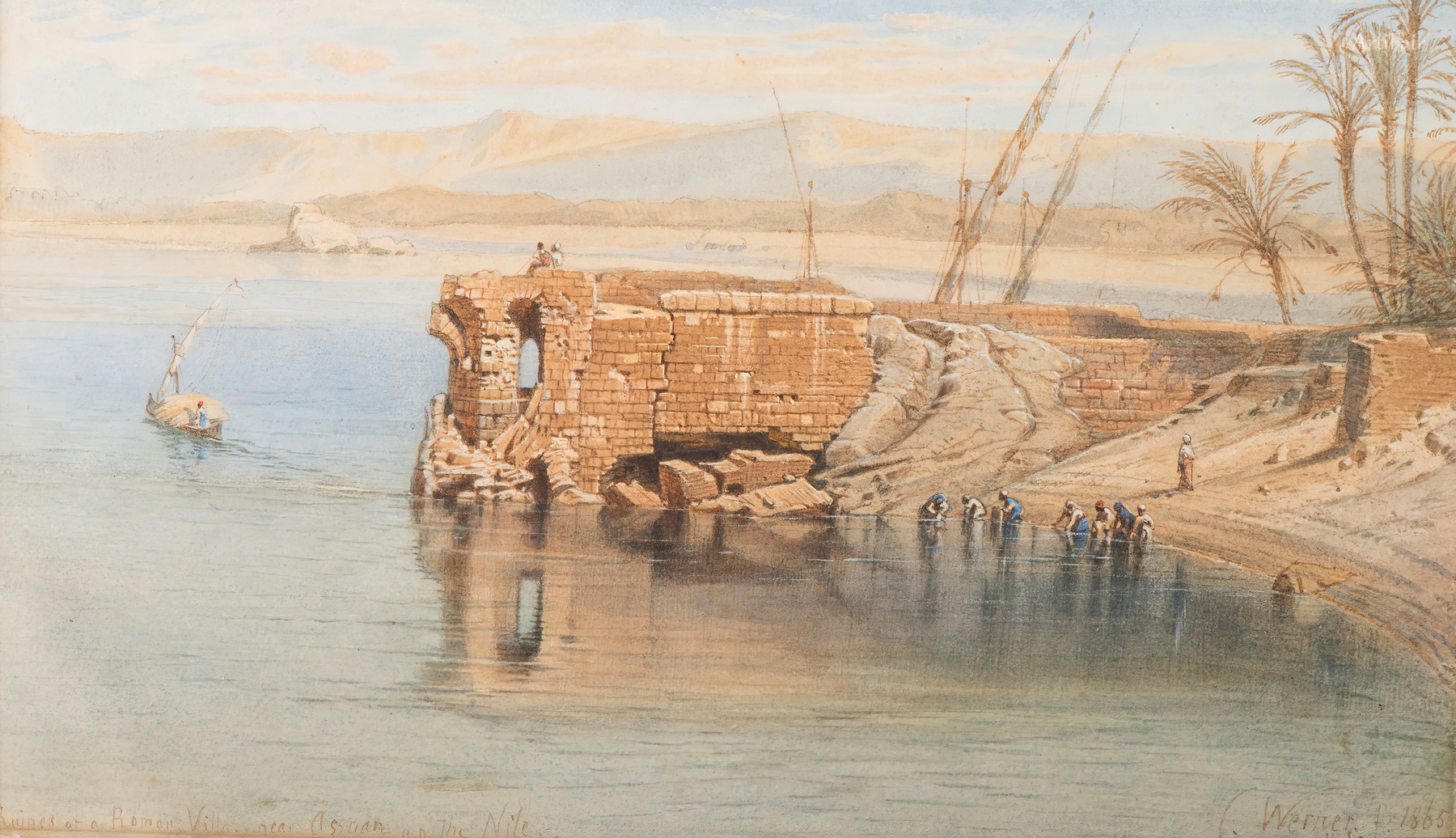 Ruins of a Roman Villa near Assuan on the Nile