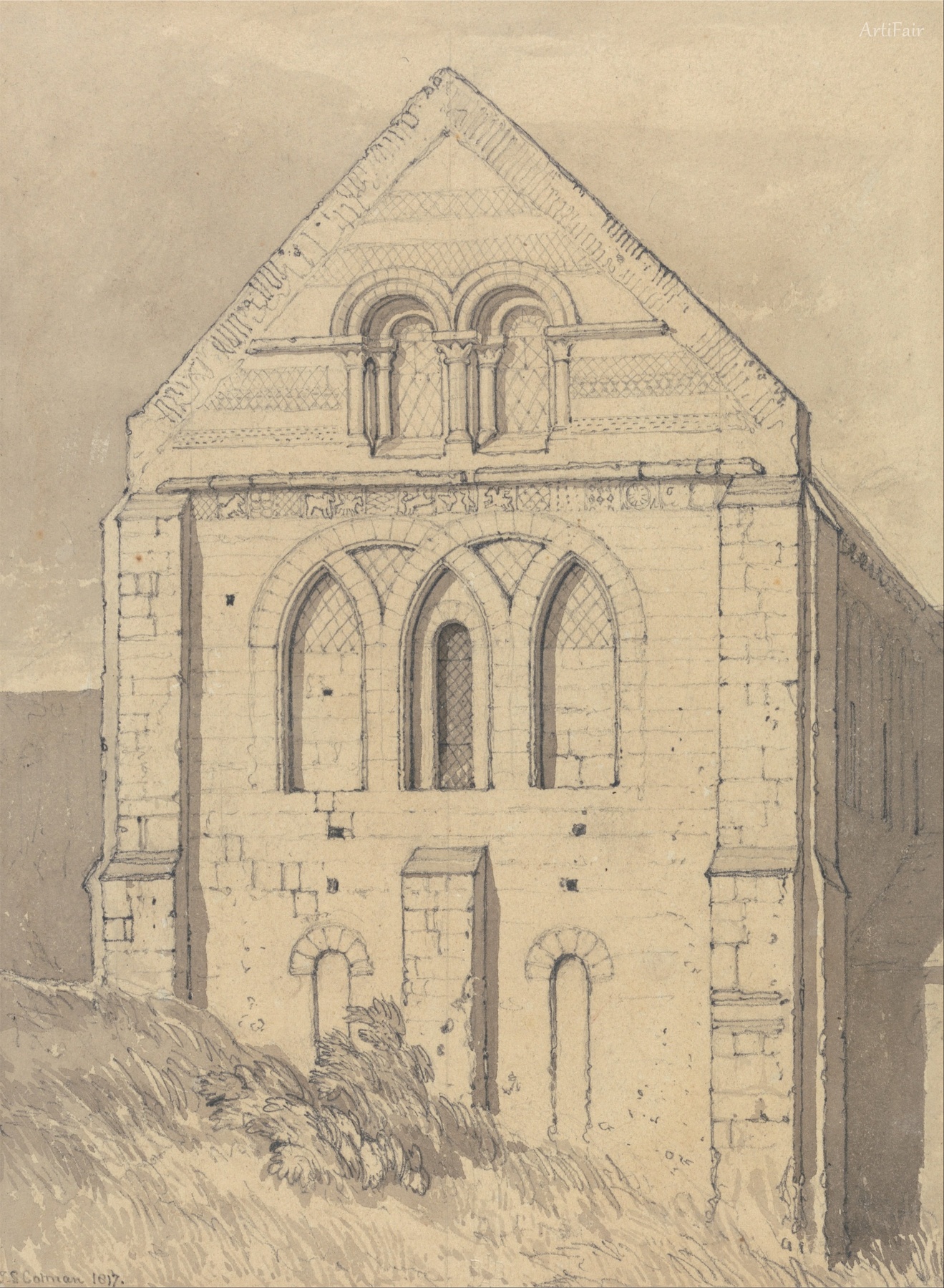 Church of Graville near Havre de Grace, Normandy - End of the North Transept
