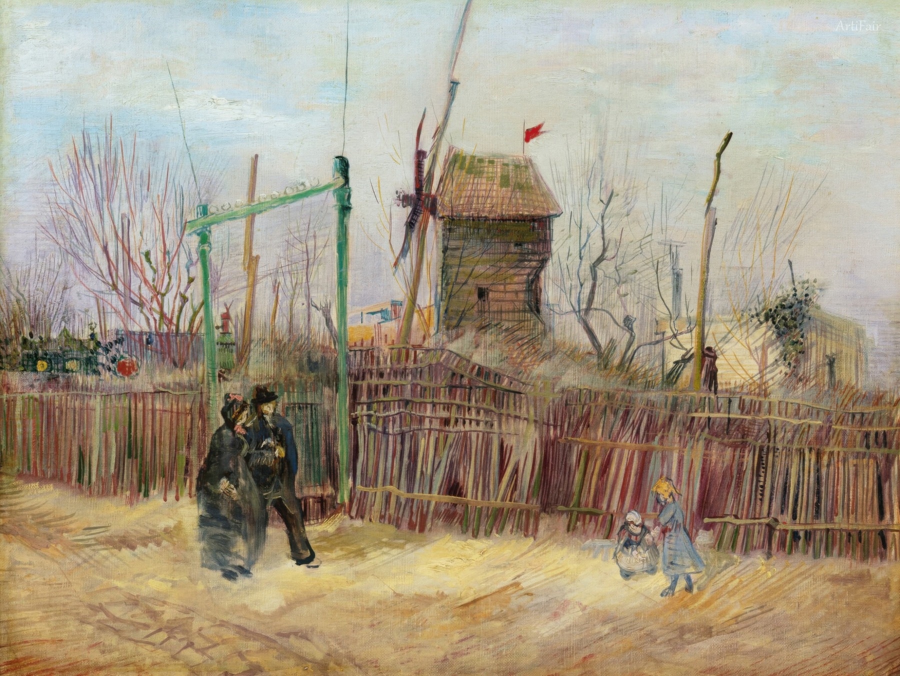 Impasse des Deux Frères et le Moulin à Poivre 1887