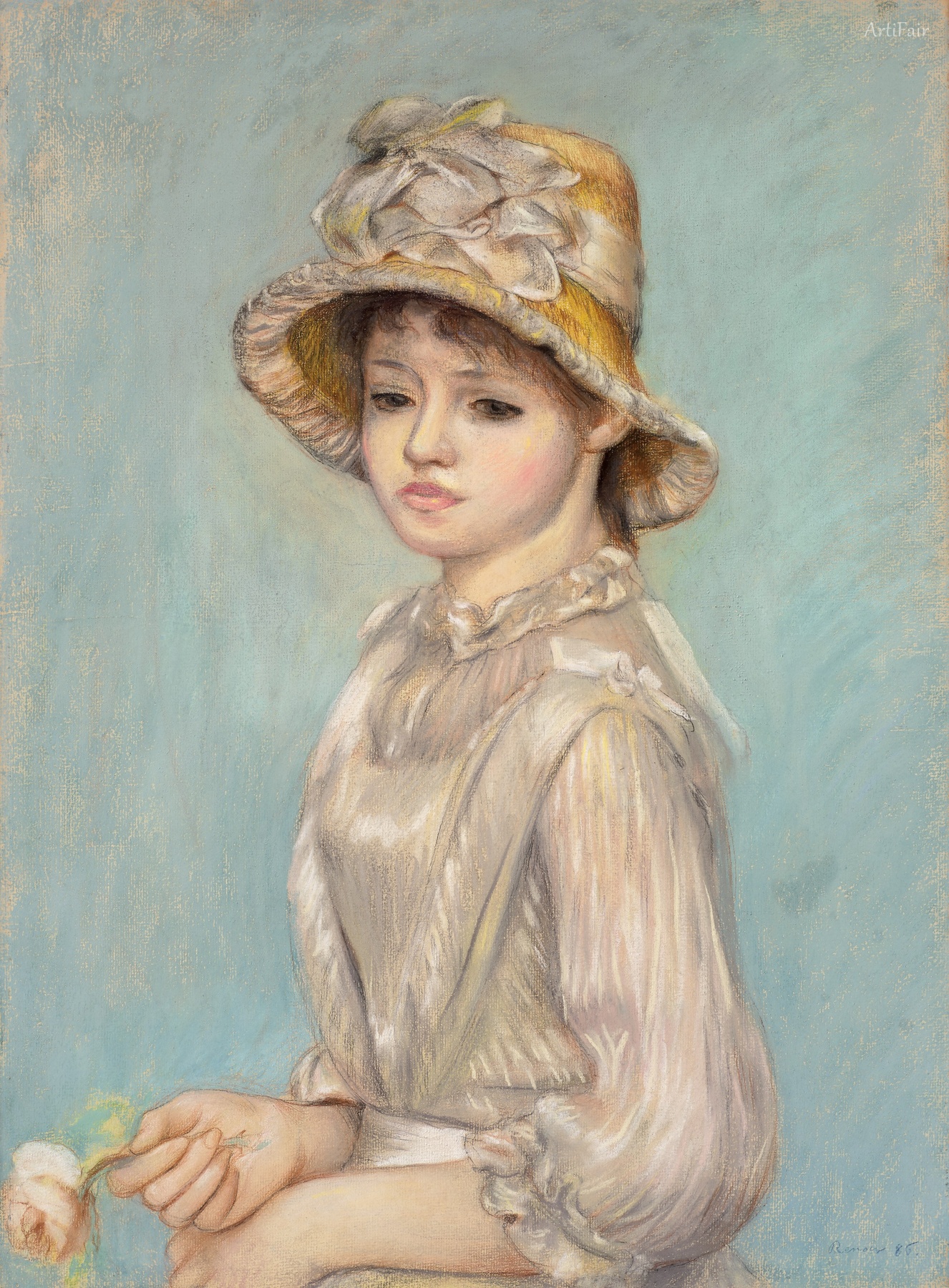 Young Woman with a Rose