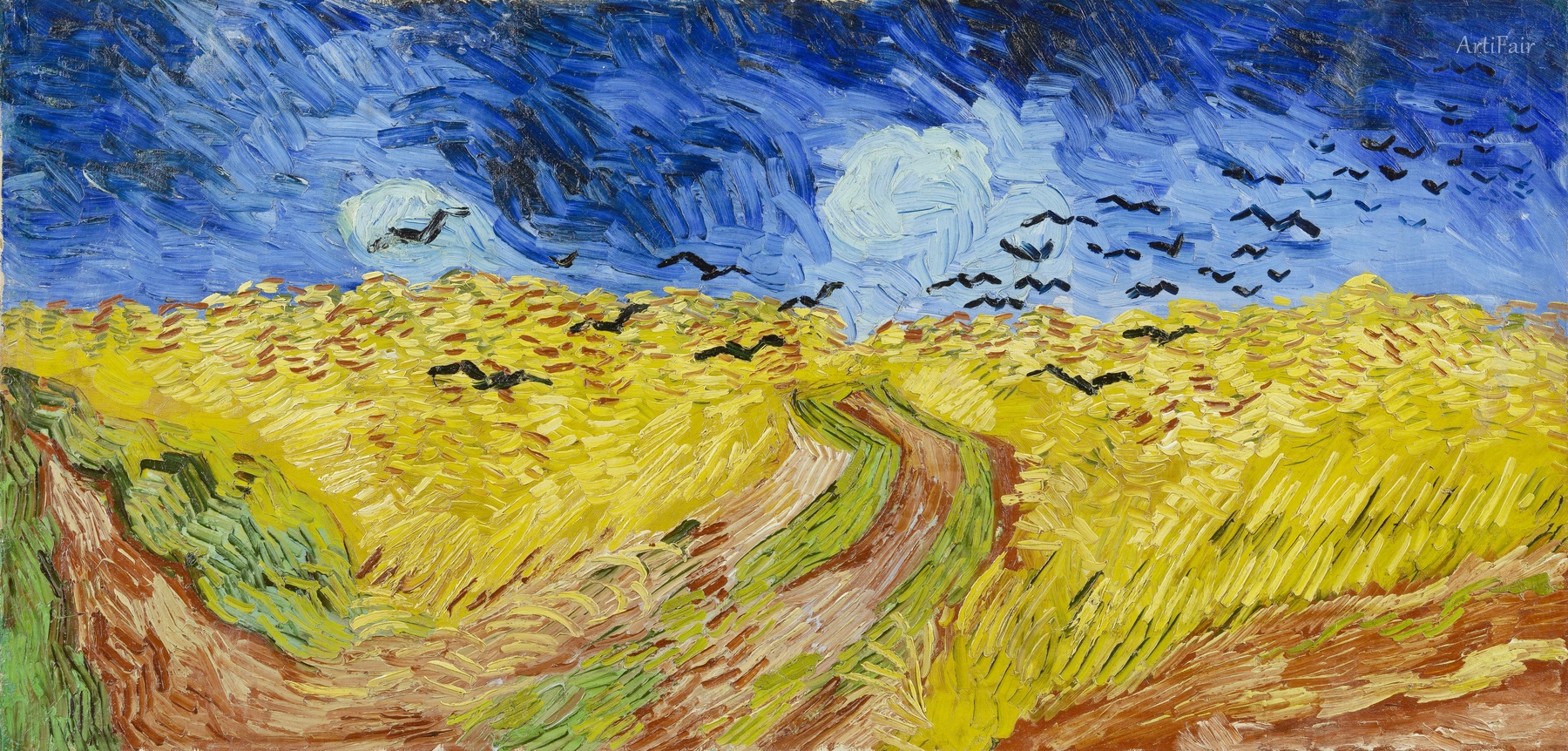 Wheatfield with Crows