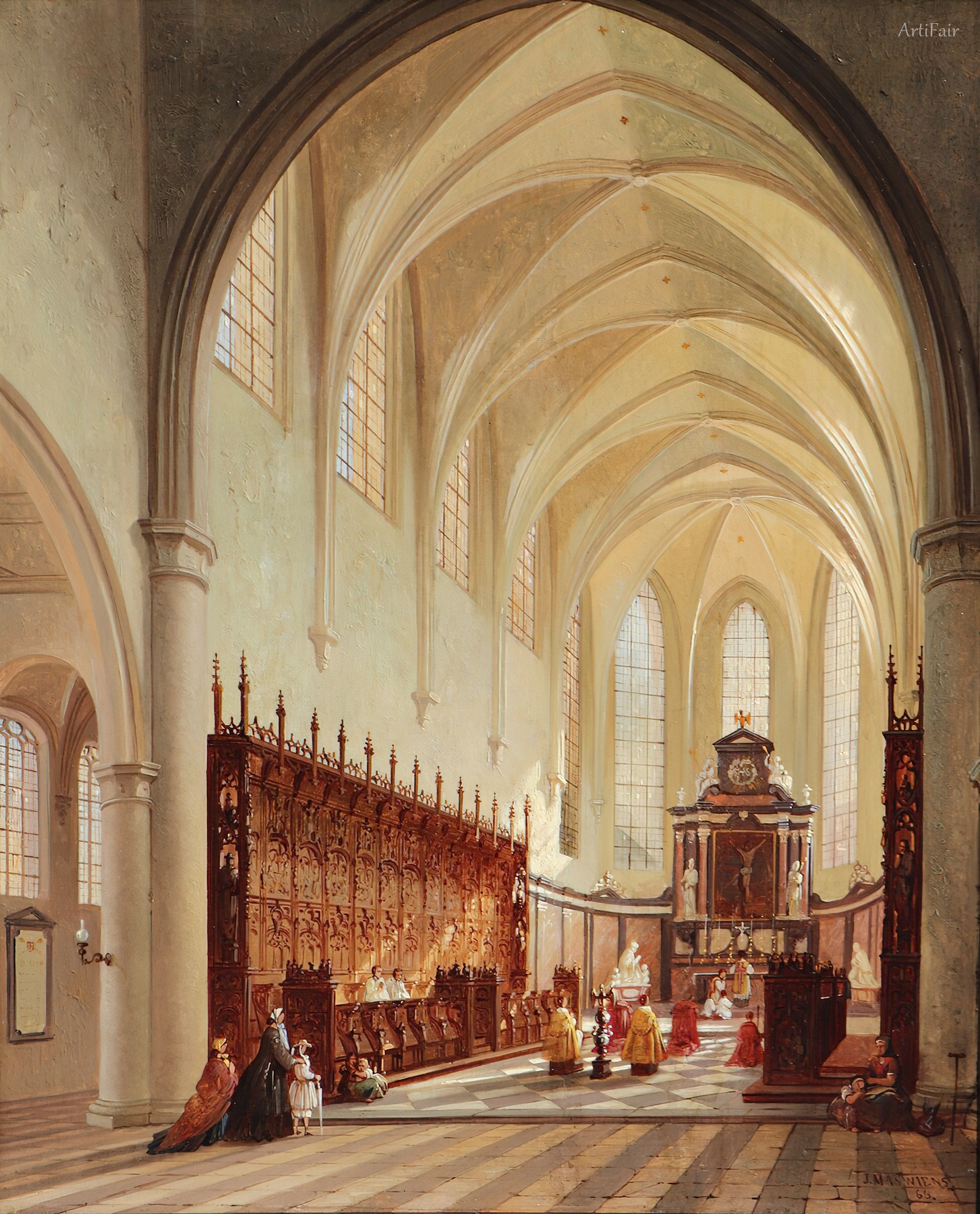 The stalls of the Church of Saint Gertrude in Louvain