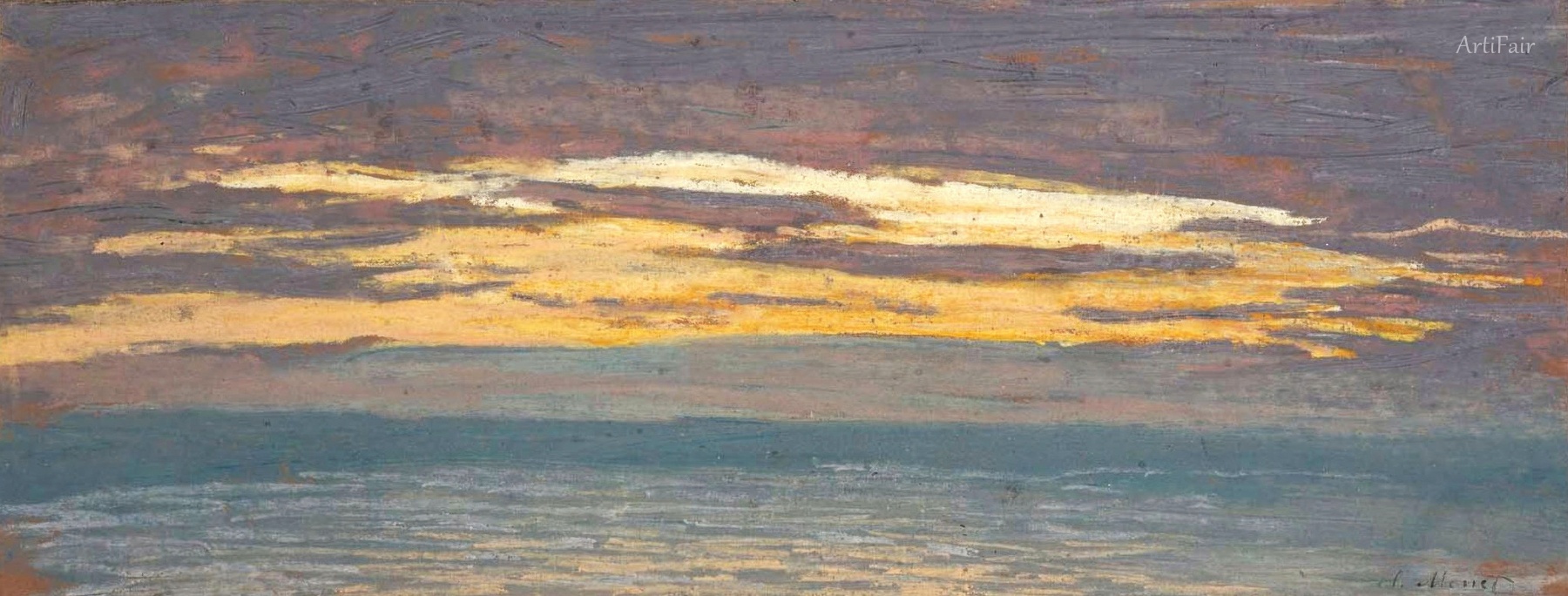 Vista del mare al tramonto