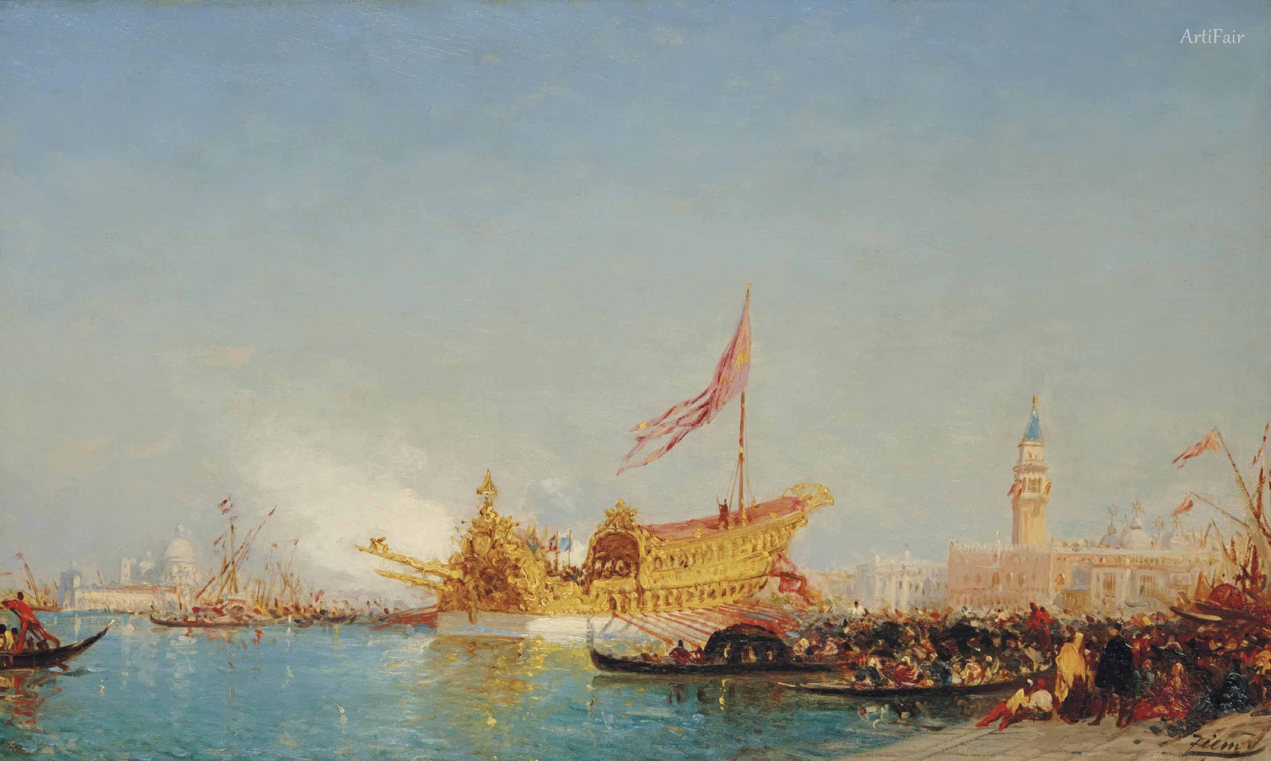 The Bucentaur Seen from the Quai des Esclavons in Venice