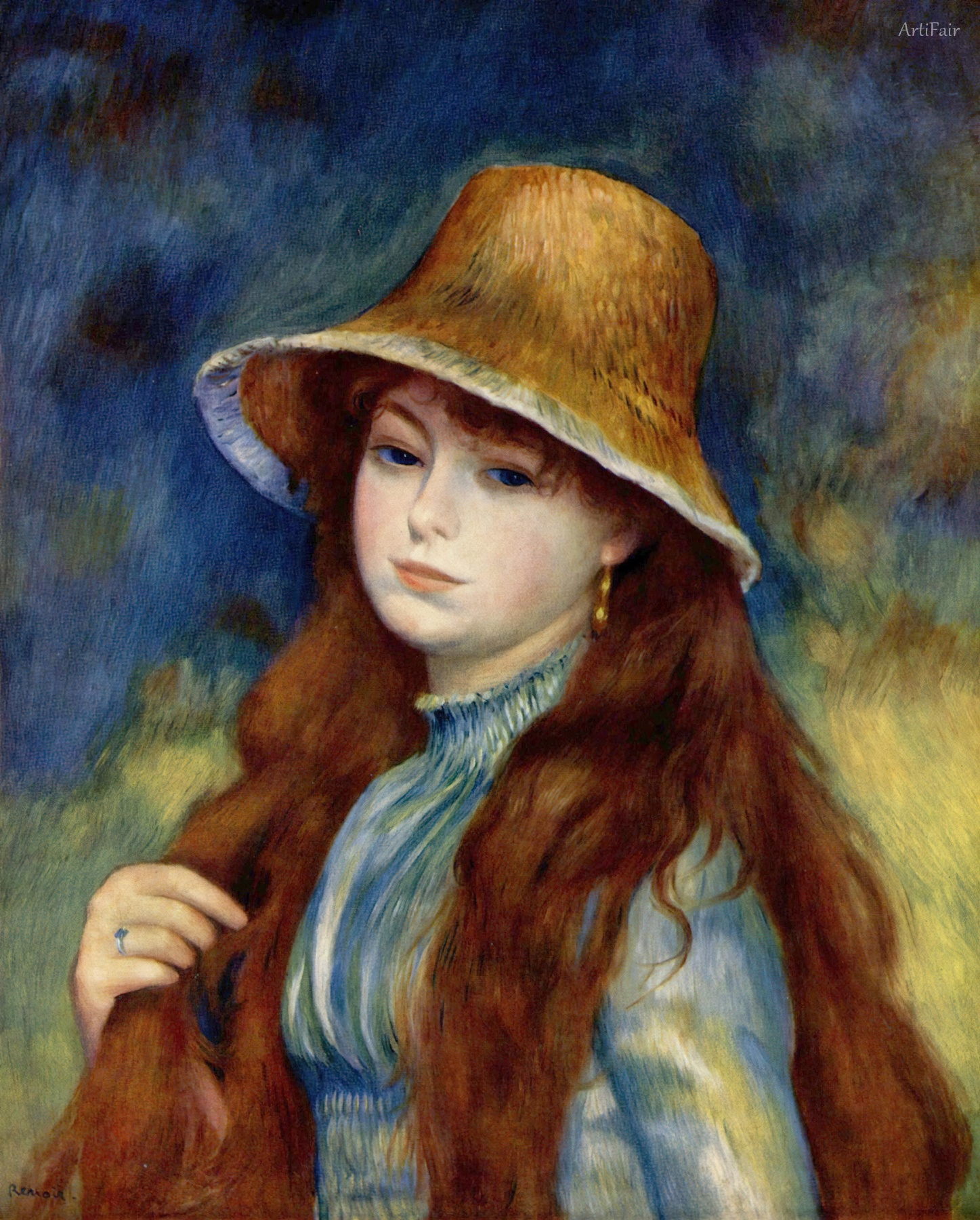 Girl with a Straw Hat