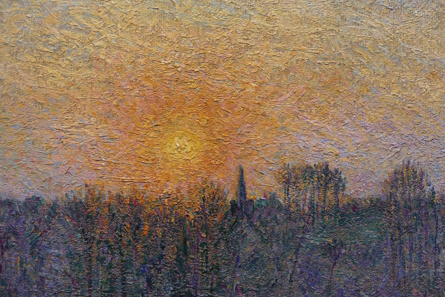 View of Bazincourt, Sunset