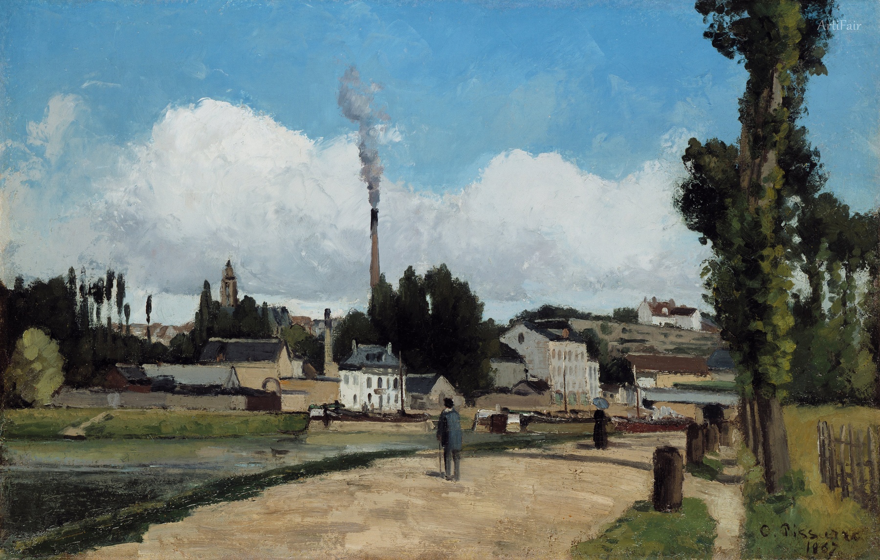 Břehy řeky Oise v Pontoise