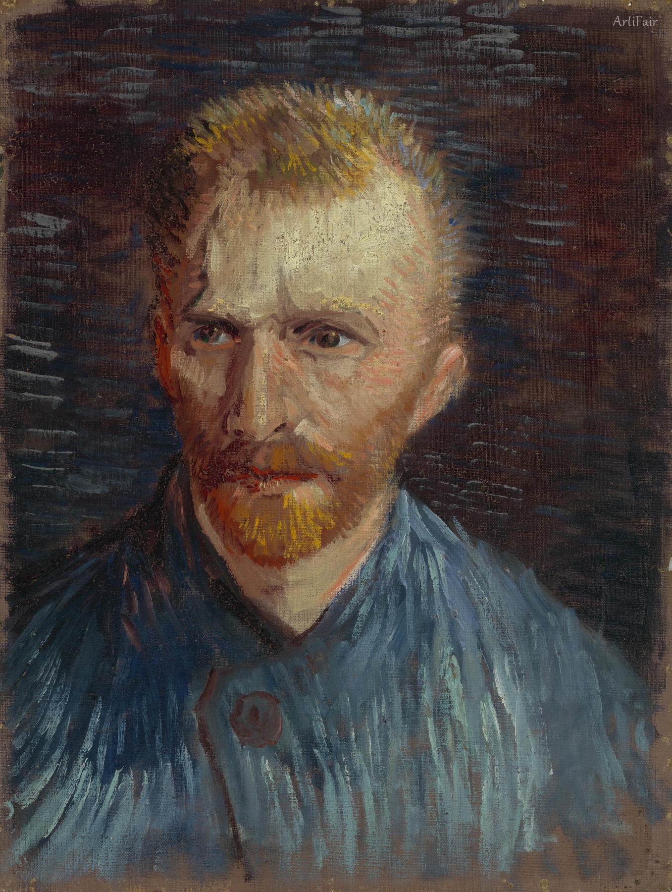 Self-Portrait with Straw Hat and Pipe