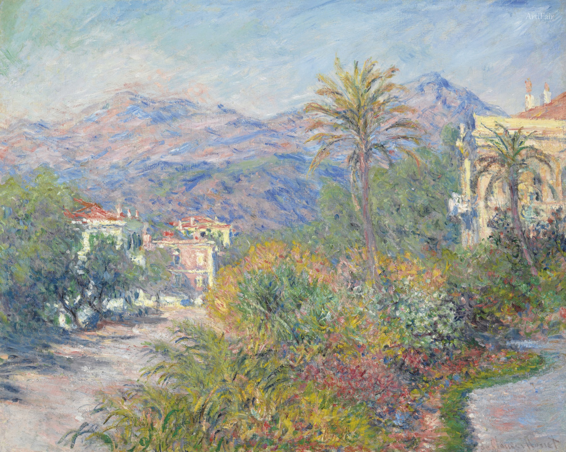 1884 Strada romana à Bordighera