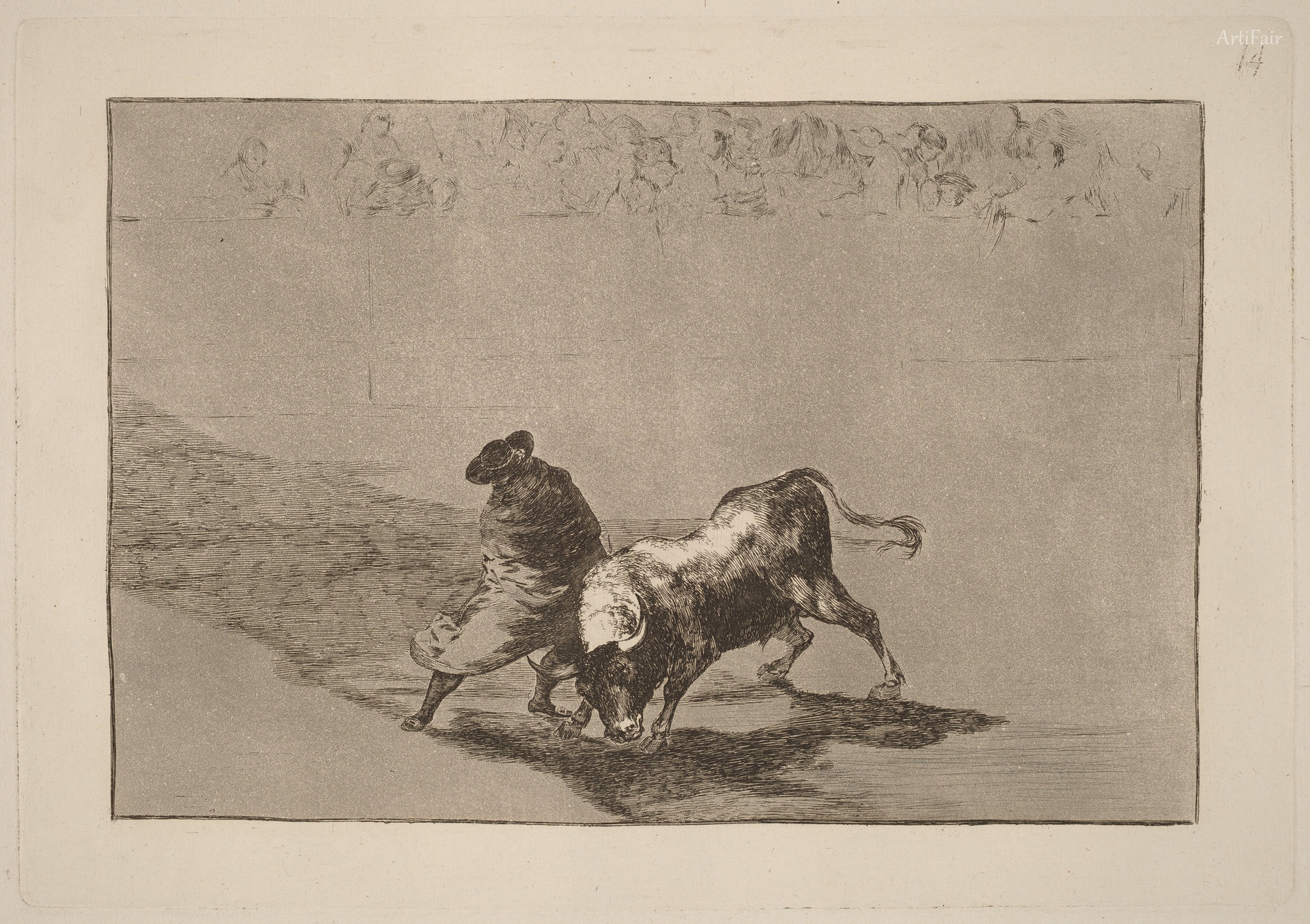 The Daring Student of Falces, Taunting the Bull