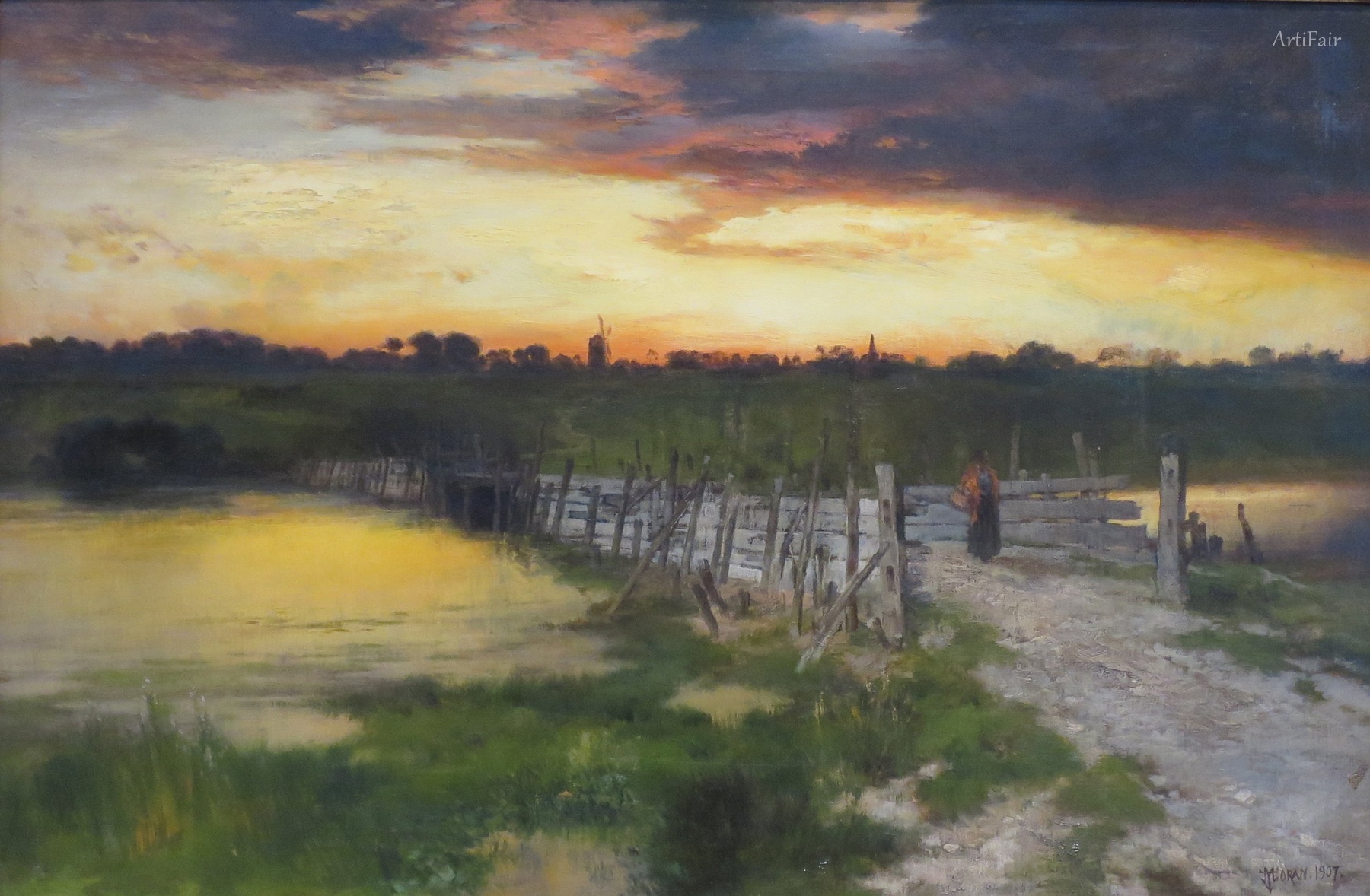 The Old Bridge over Hook Pond, East Hampton, Long Island, New York