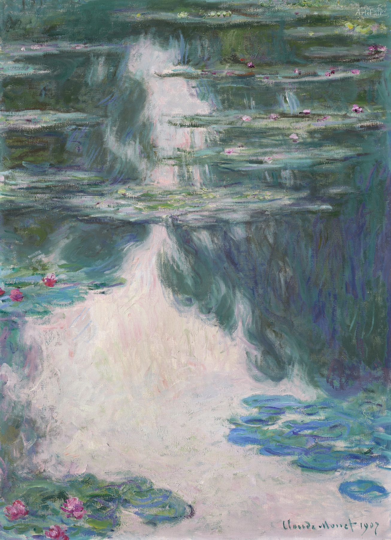 Water Lilies, Gray Weather