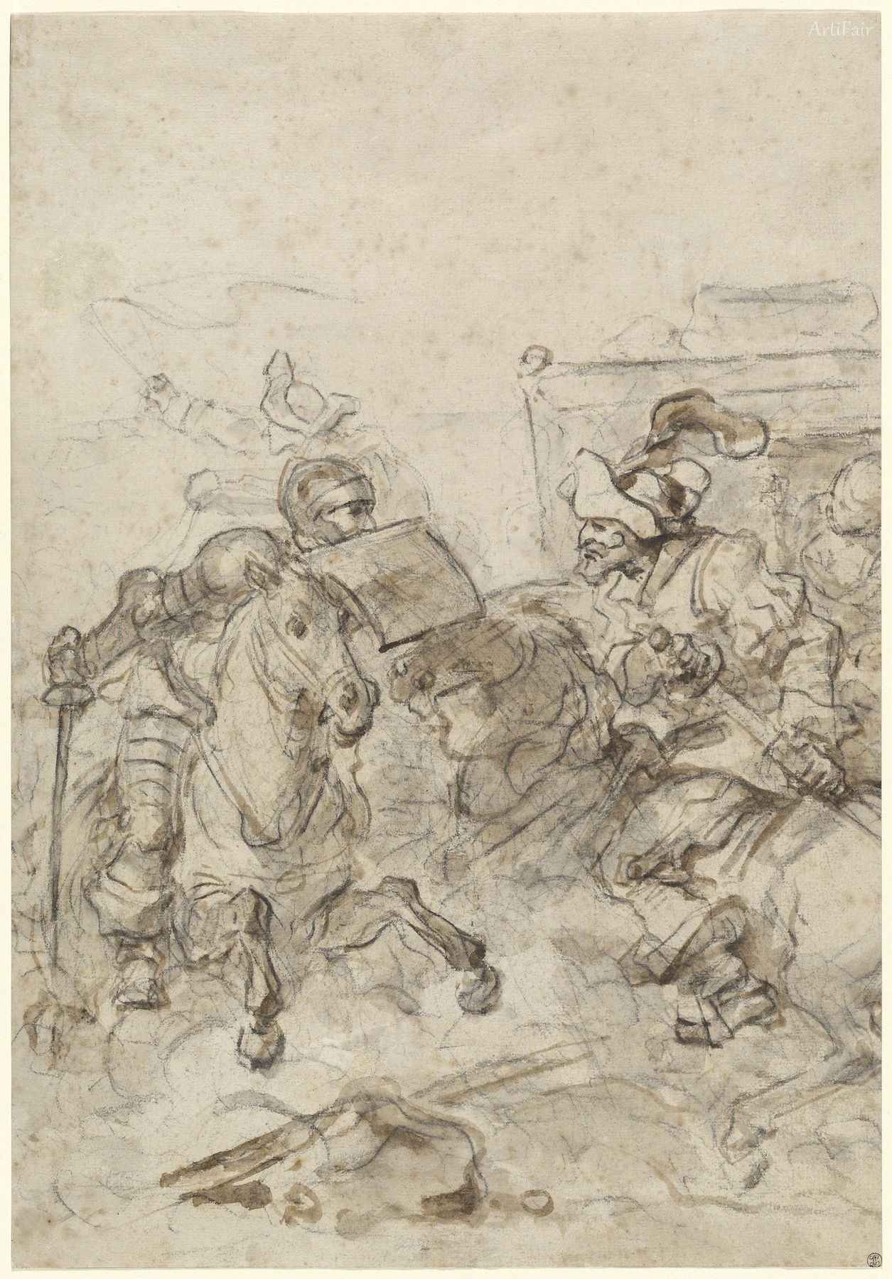 Don Quijote útočící na Biscayana