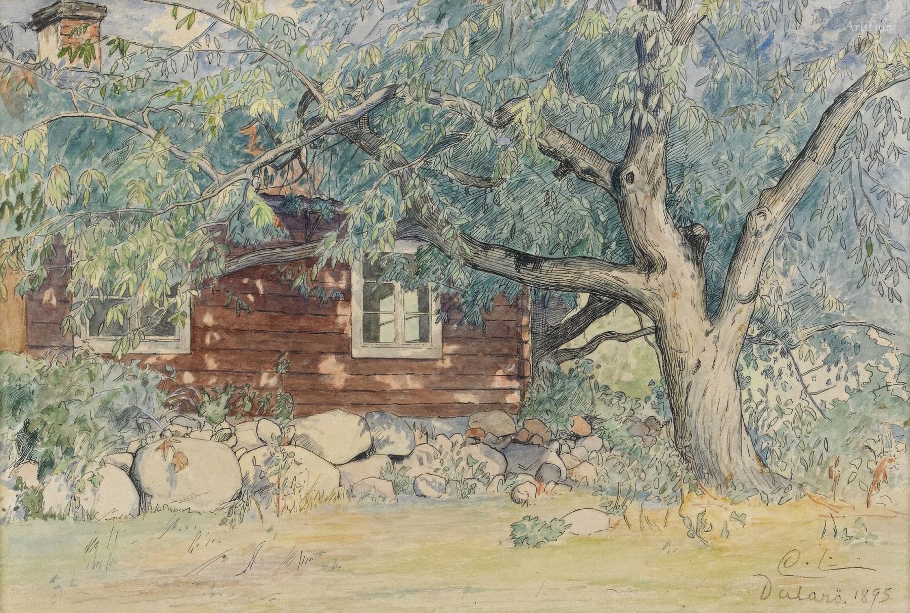 Červený dům Dalarö 1895