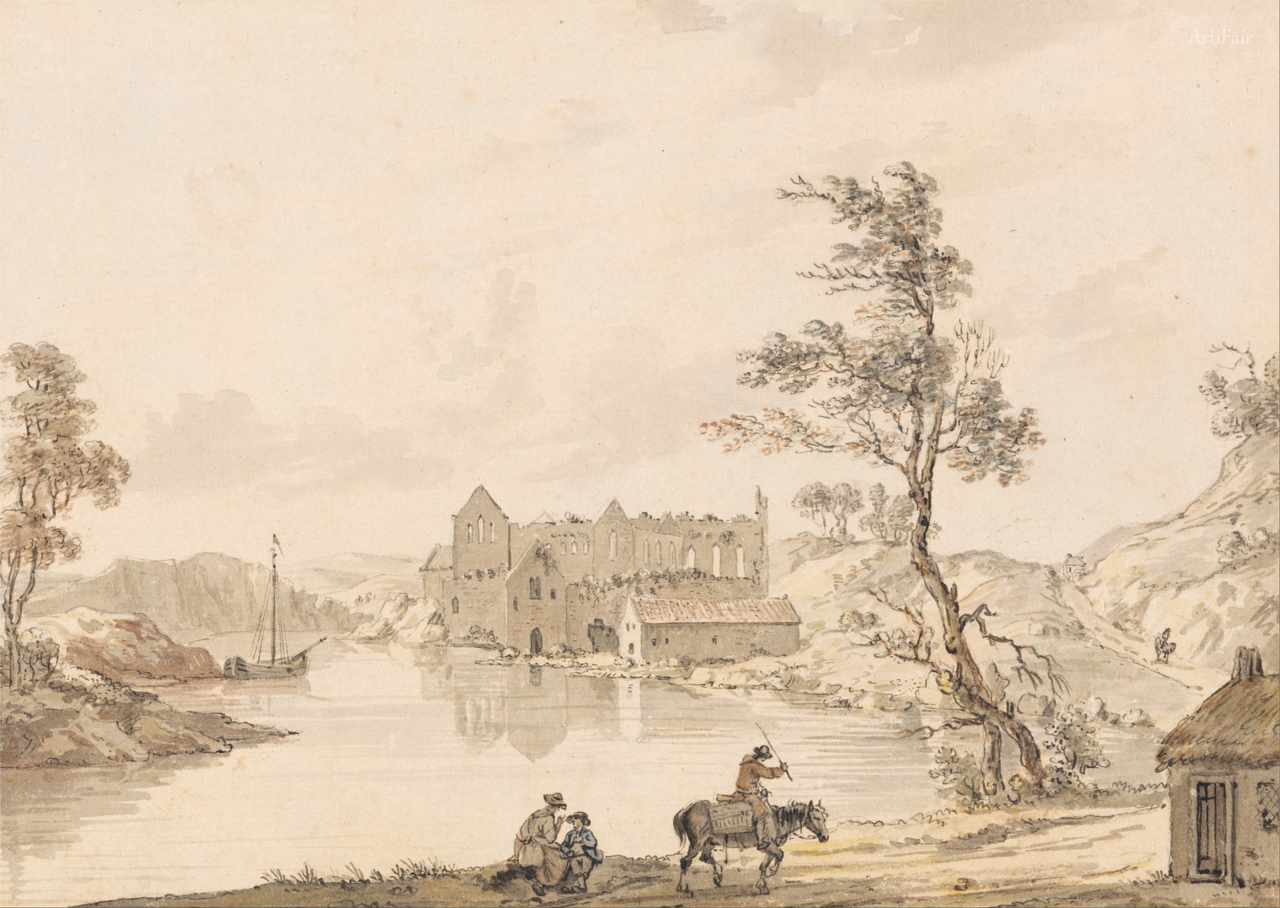 Askeaton Abbey bei Limerick, Irland, am Fluss Deel
