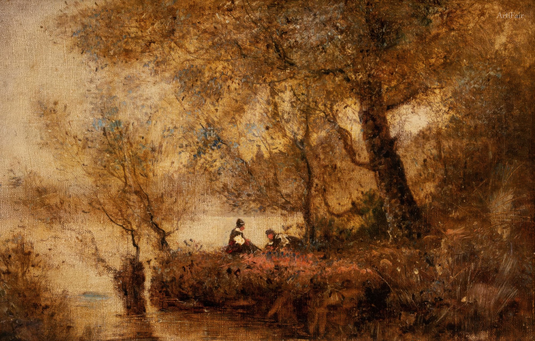 Couple in a romantic landscape