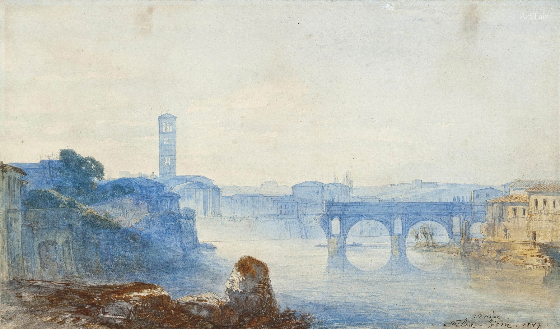 The Ponte Rotto at dusk
