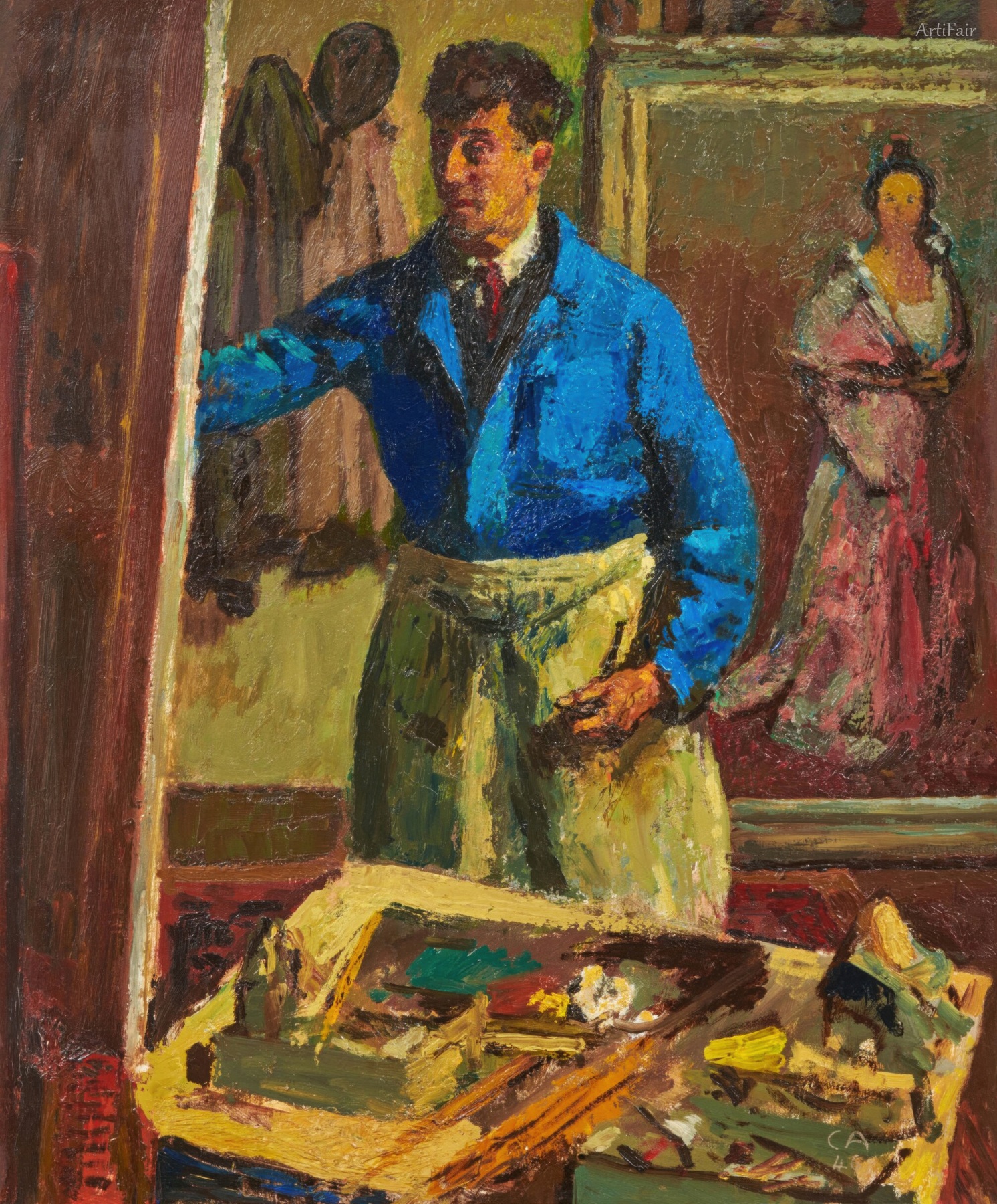 The Painter Johann Peter Flück at the Easel