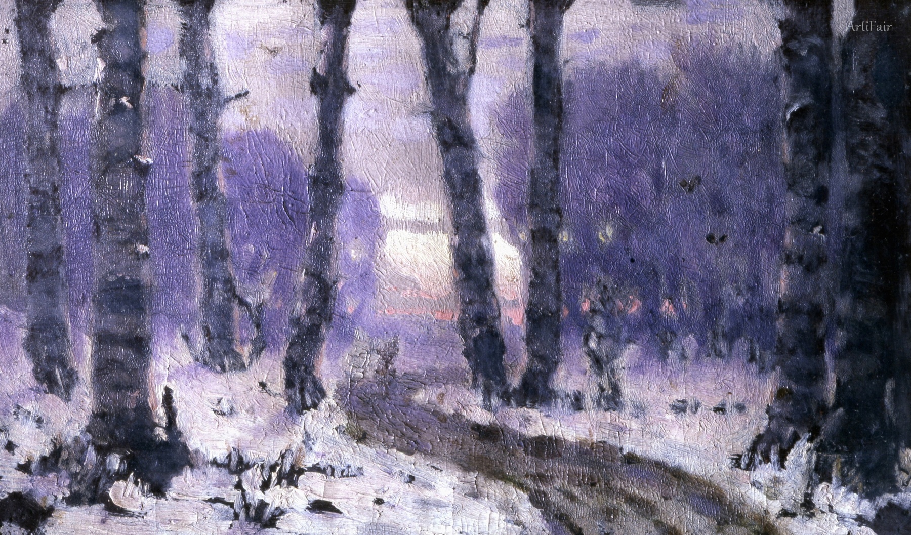 Wald im Winter 1870