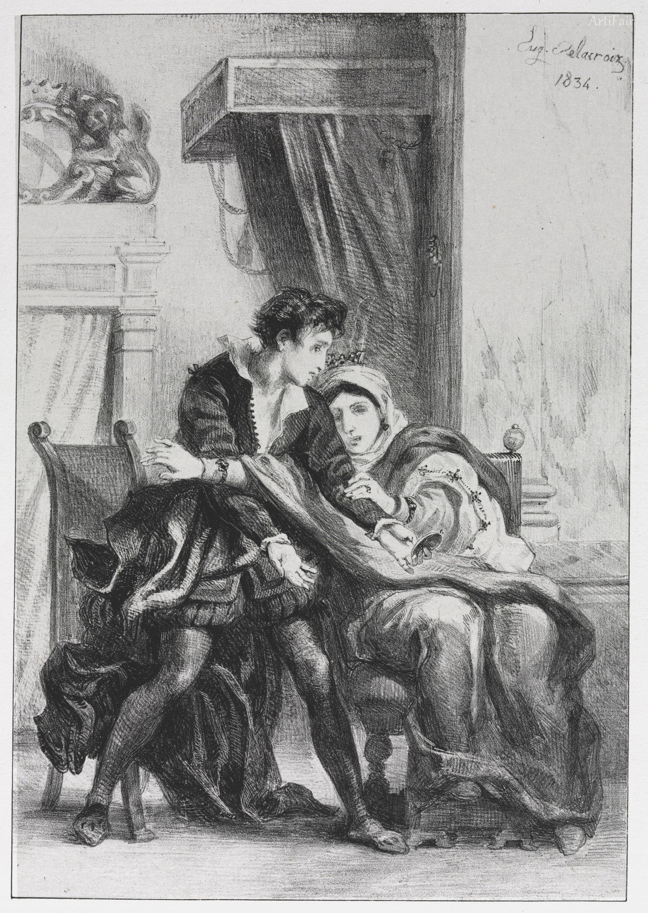 Hamlet and the Queen (Act III, Scene IV)