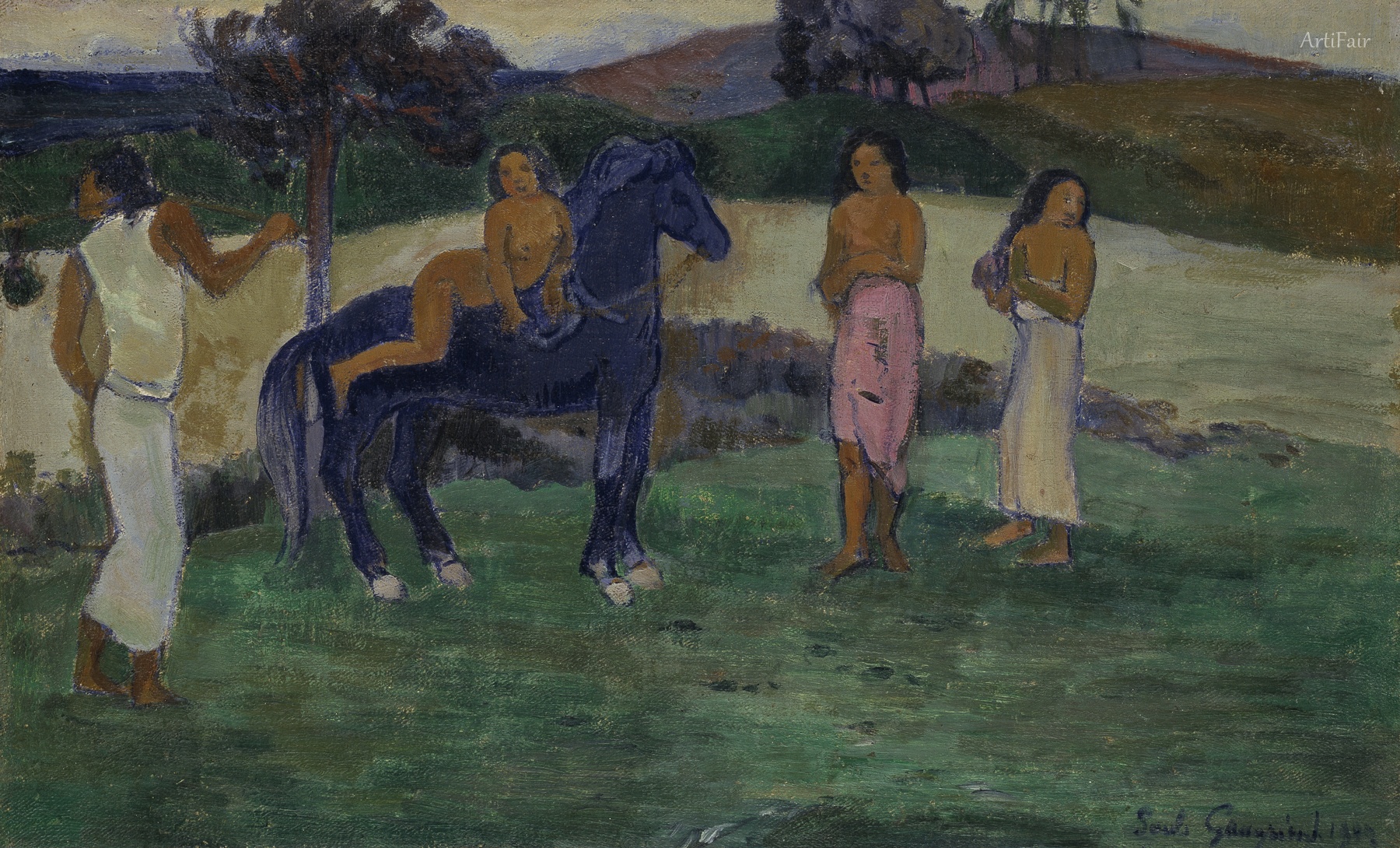 Composition with Figures and a Horse