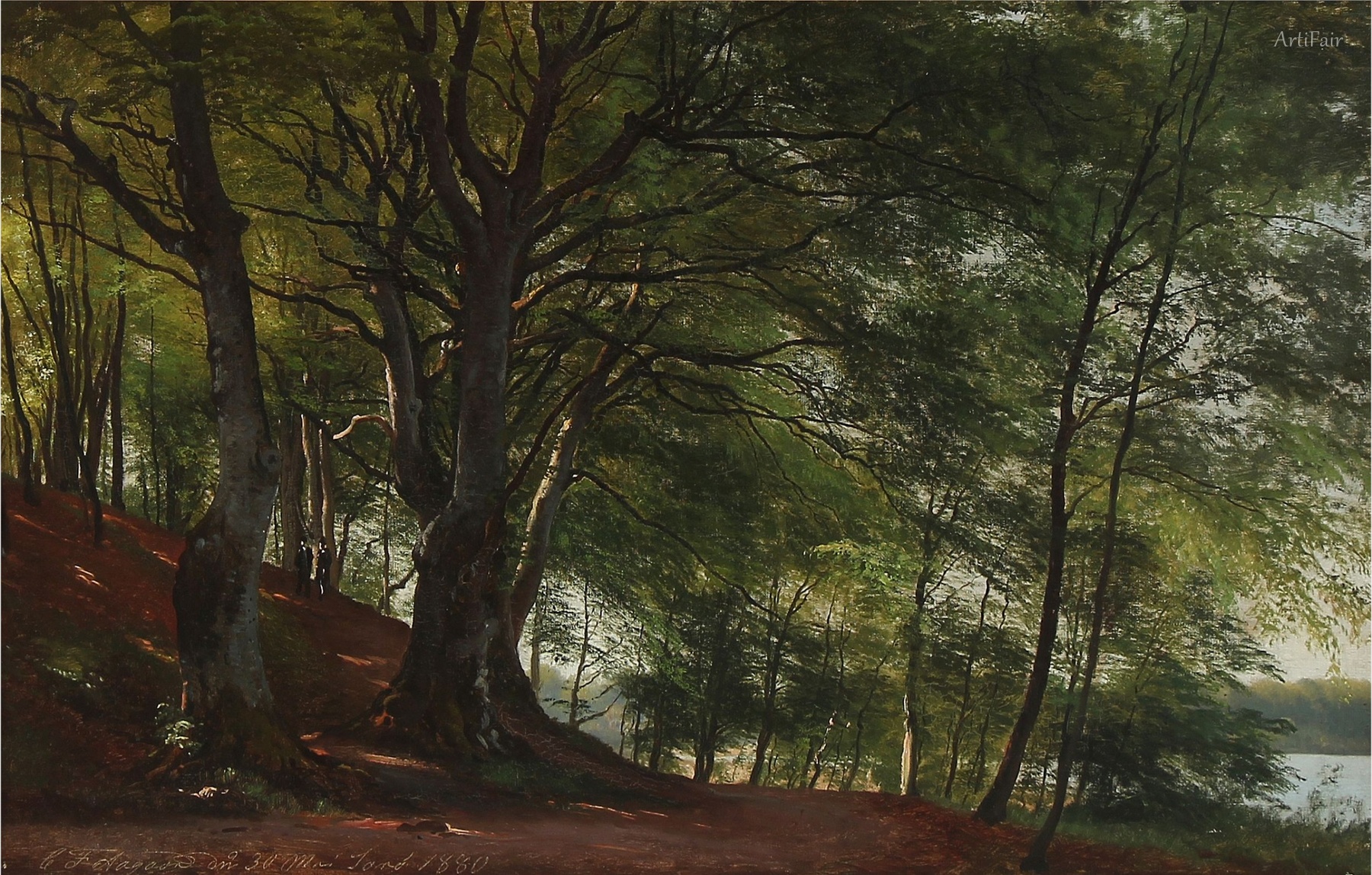 Forest scene from Sorø, Denmark 1880